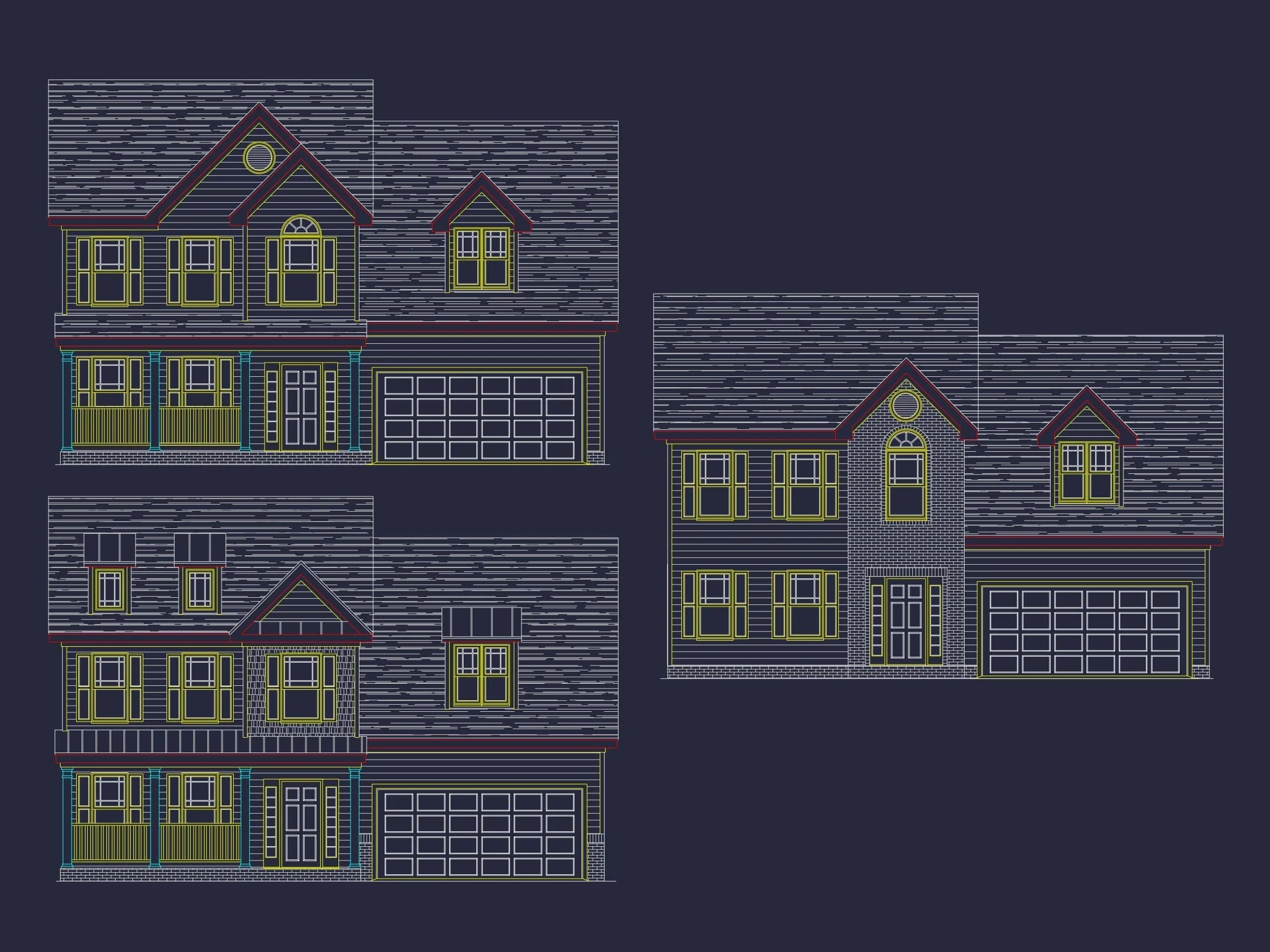 Spacious 4-Bedroom Home Plan with CAD Designs and Blueprint