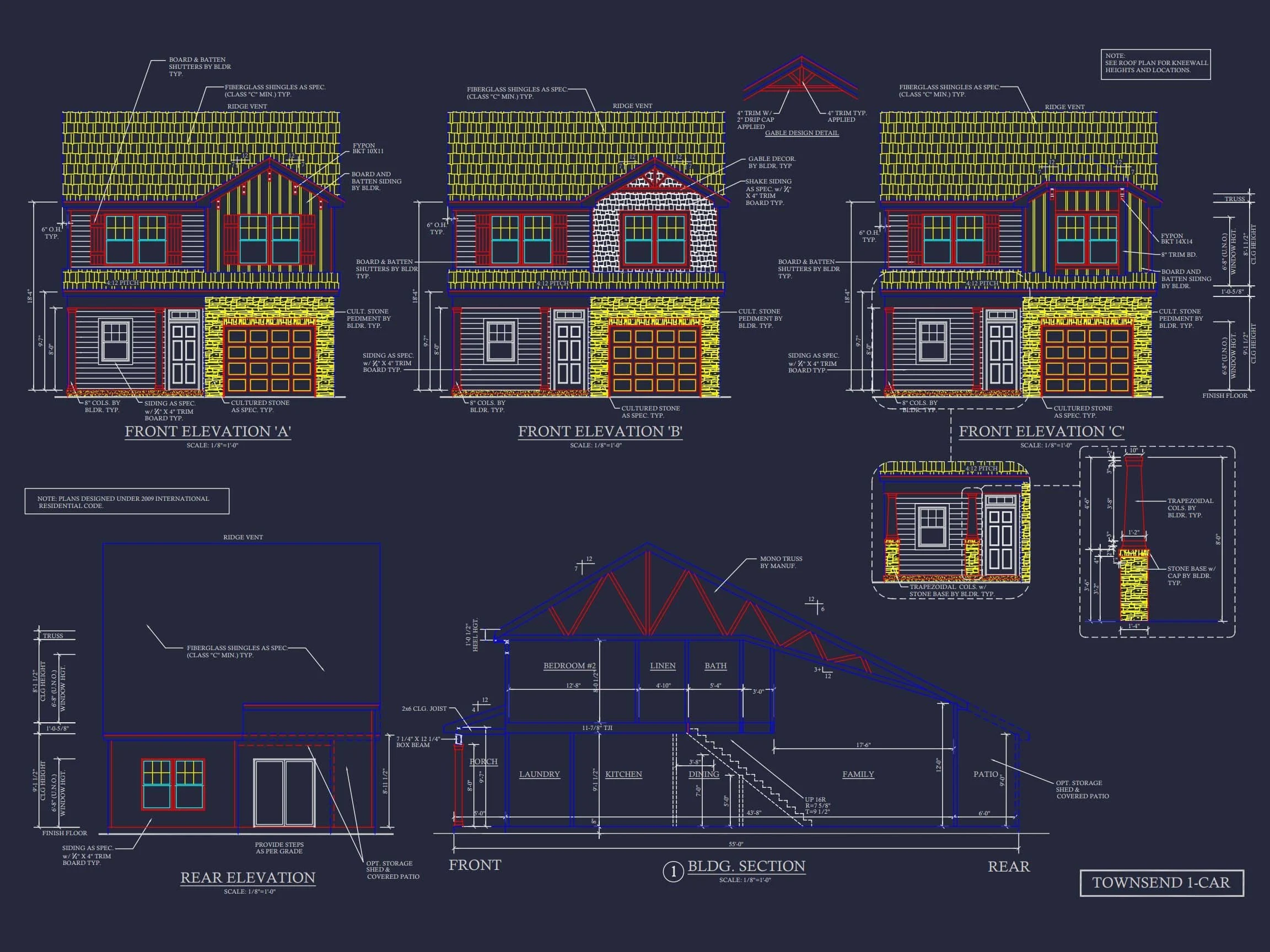 11-1554 HOUSE PLAN -New American House Plan - 4-Bed, 2.5-Bath, 2,200 SF 3 11-1554 HOME PLAN