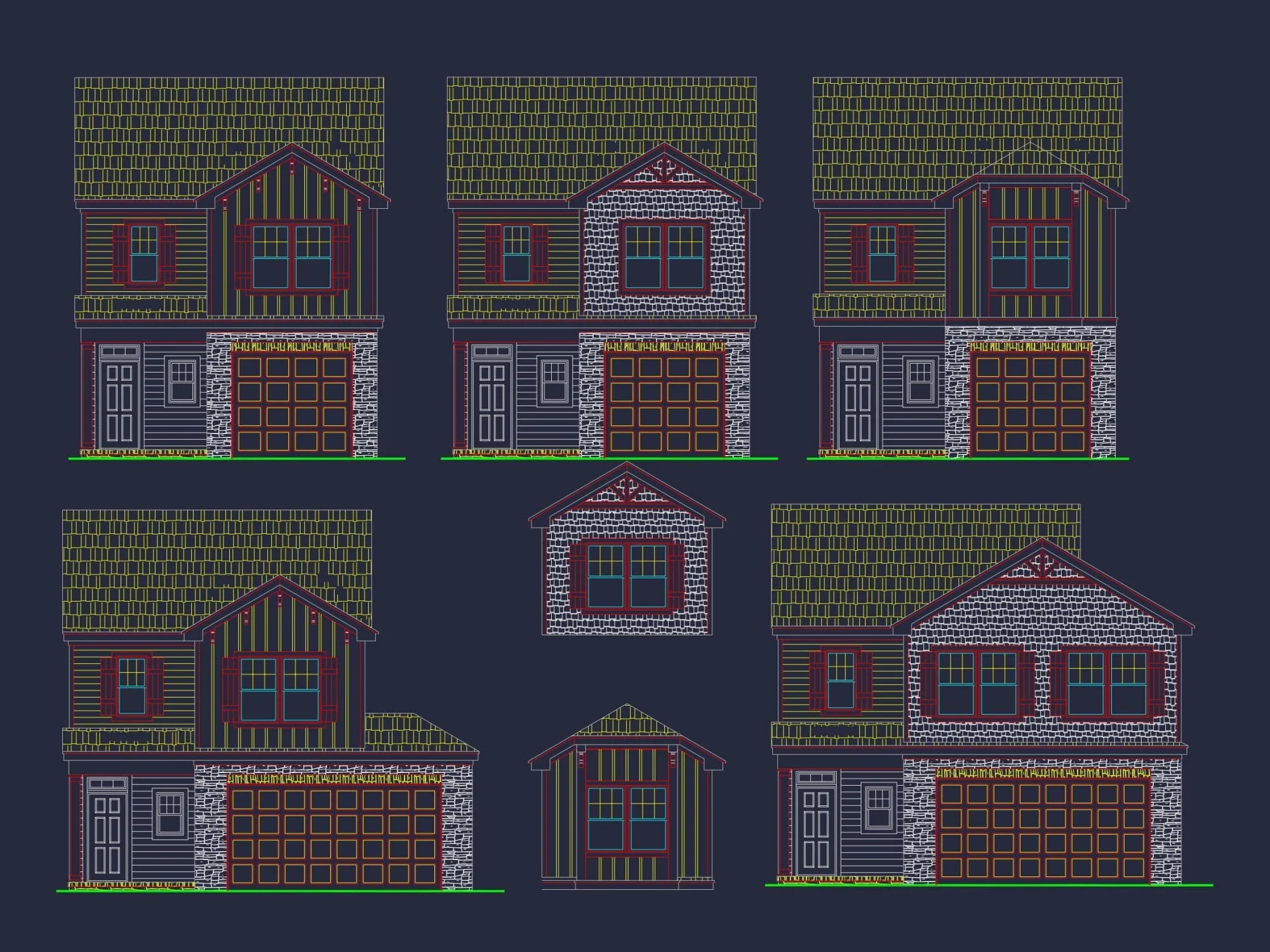 Modern Craftsman Home Plan with CAD Floor Plans and Designs