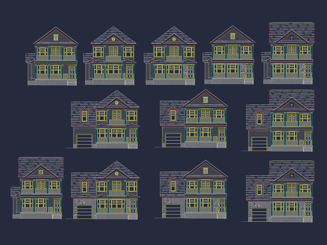 Elegant 2-Story House Plan with Narrow Lot Design