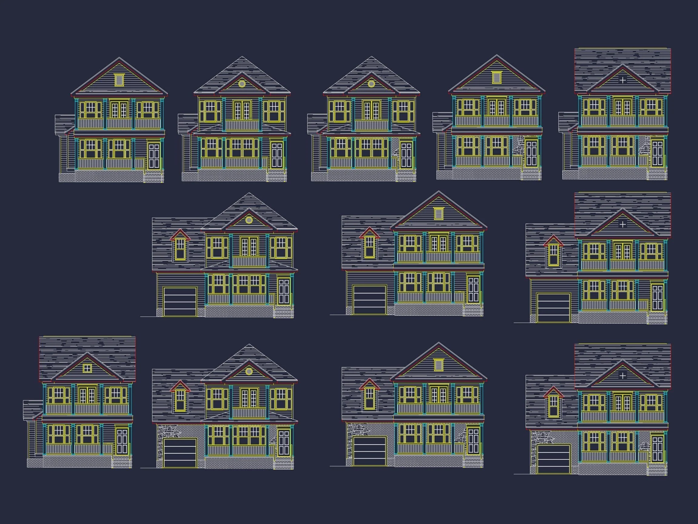 Elegant 2-Story House Plan with Narrow Lot Design