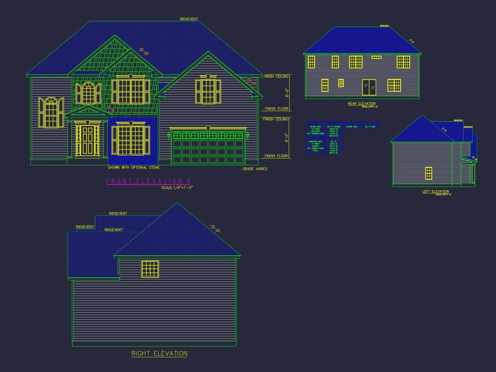 Spacious Custom Home Plan with Architectural CAD Designs
