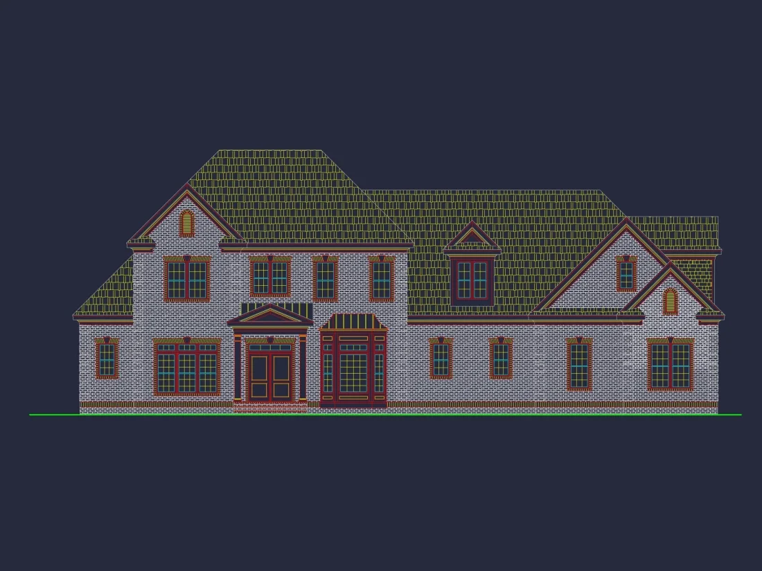 Spacious Custom Home Plan with Architectural CAD Designs