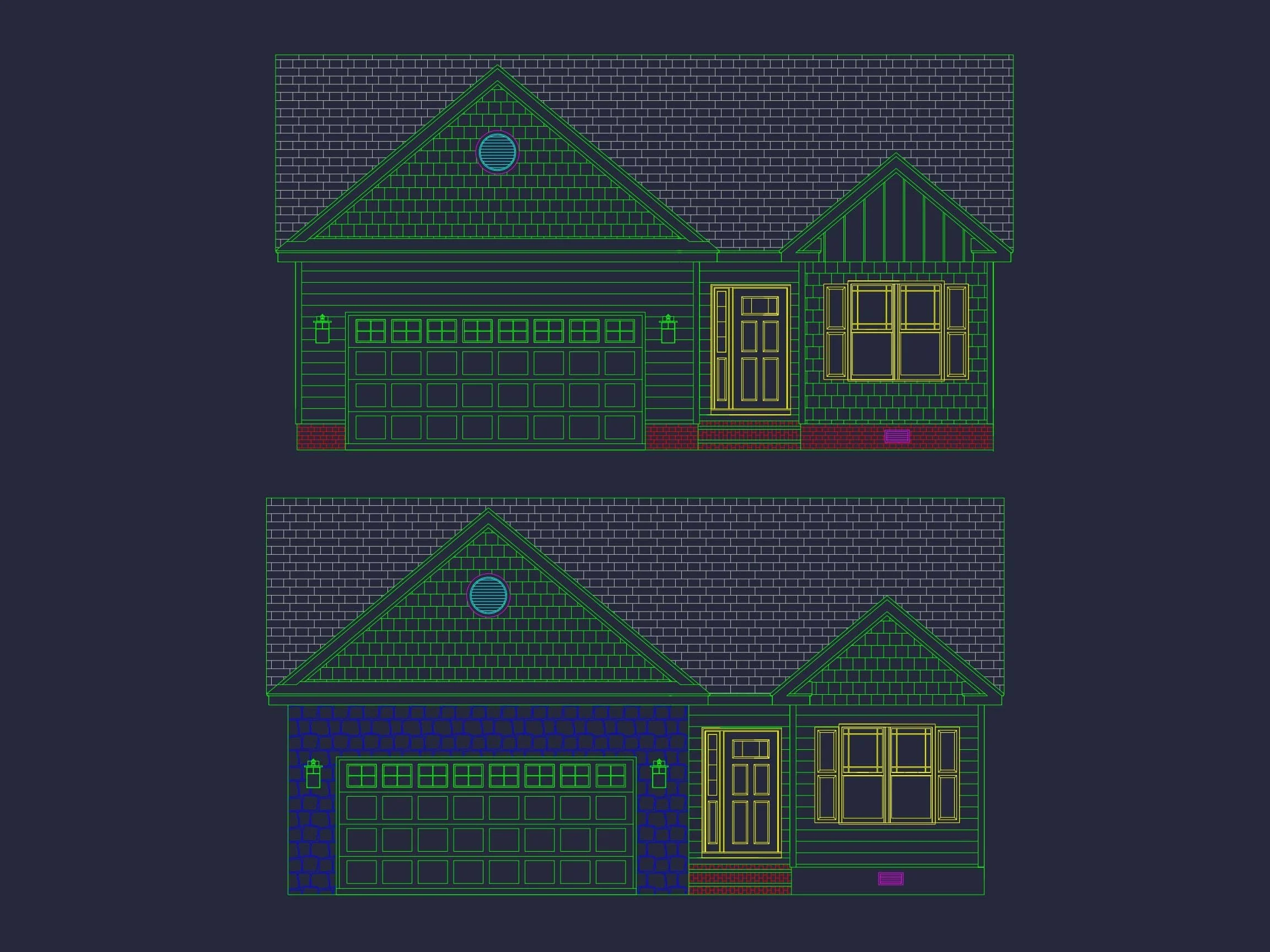 Modern Craftsman Home Plan with Spacious 3 Bedrooms and CAD Blueprint