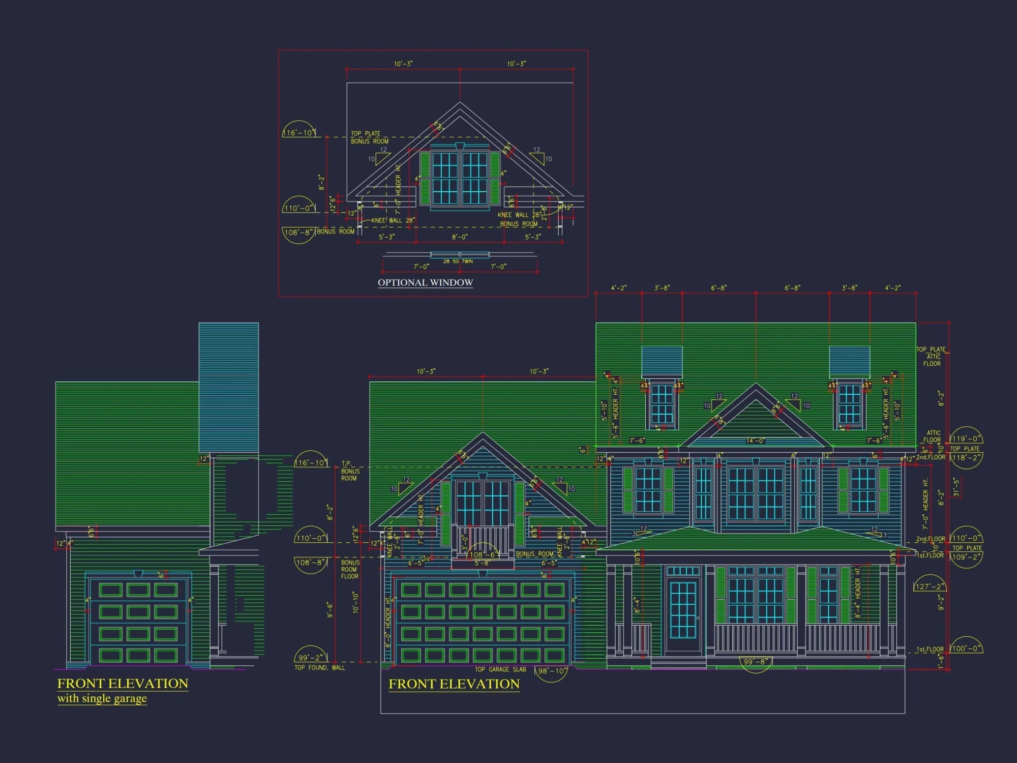 Elegant 2-Story House Plan with 2,466 SF and Modern Layout