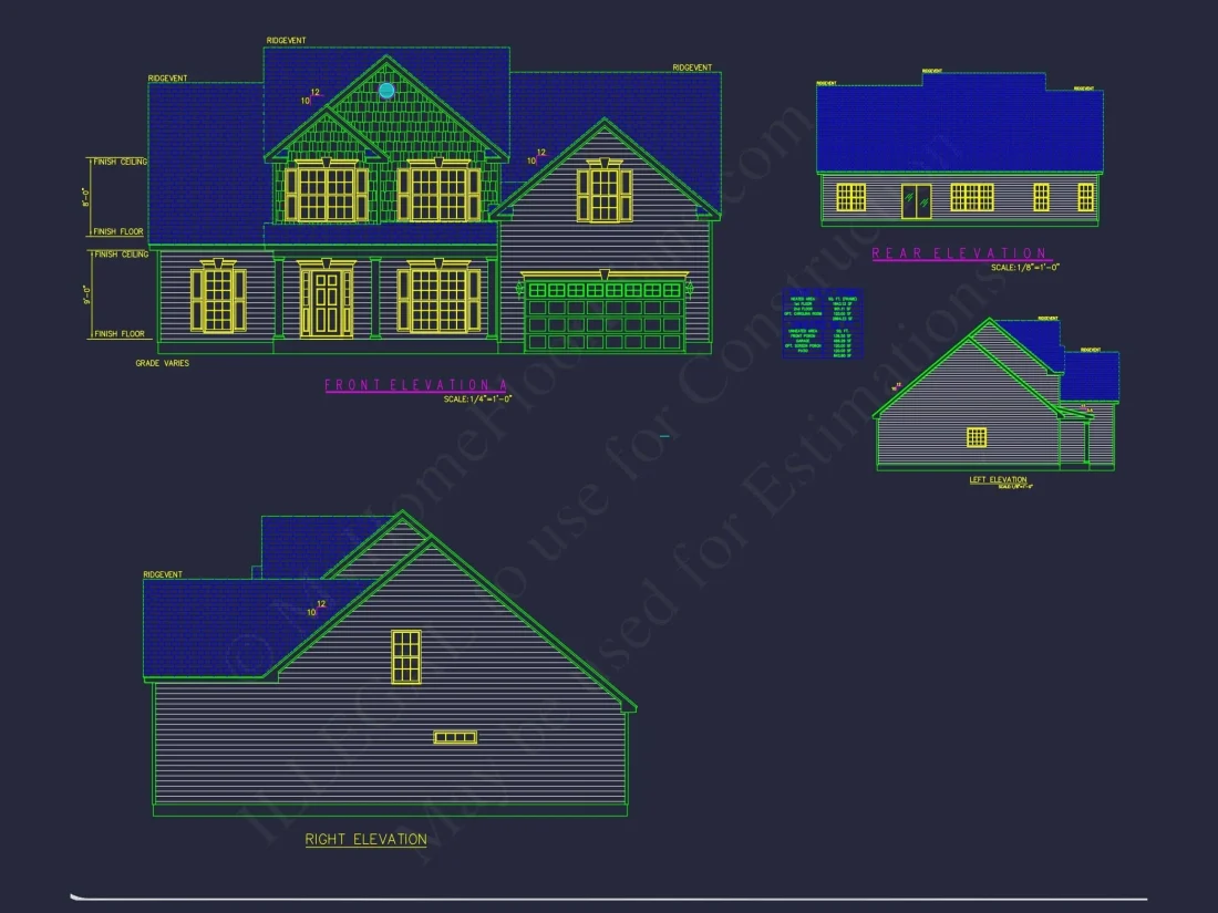 Elegant 2-Story House Plan with Colonial Farmhouse Charm