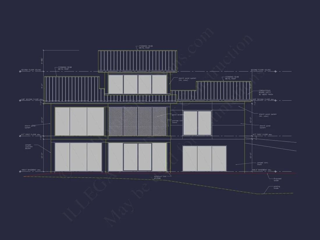 Modern 3-Story House Plan with Elevator and Contemporary Floor Design