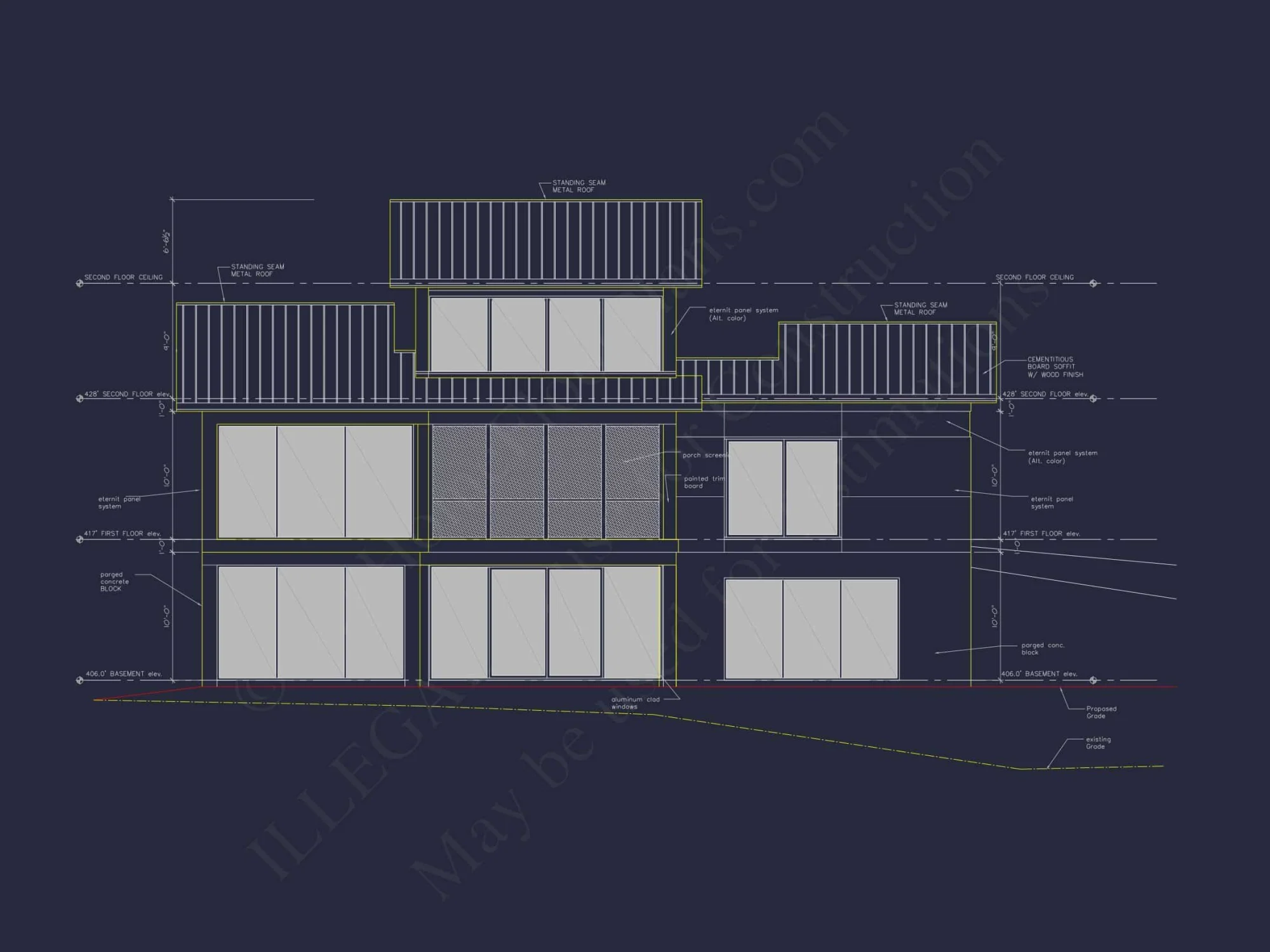 Modern 3-Story House Plan with Elevator and Contemporary Floor Design