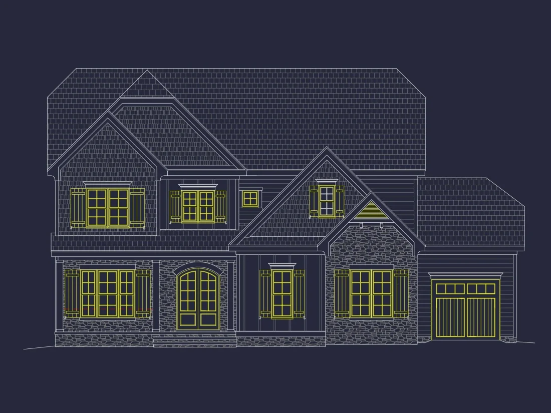 3-Story Traditional House Plan with 5 Bedrooms & Luxurious Design