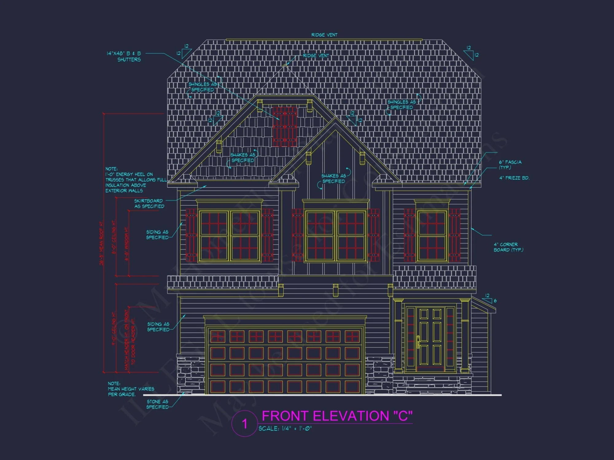 Modern 2-Story House Plan with Narrow Lot Design