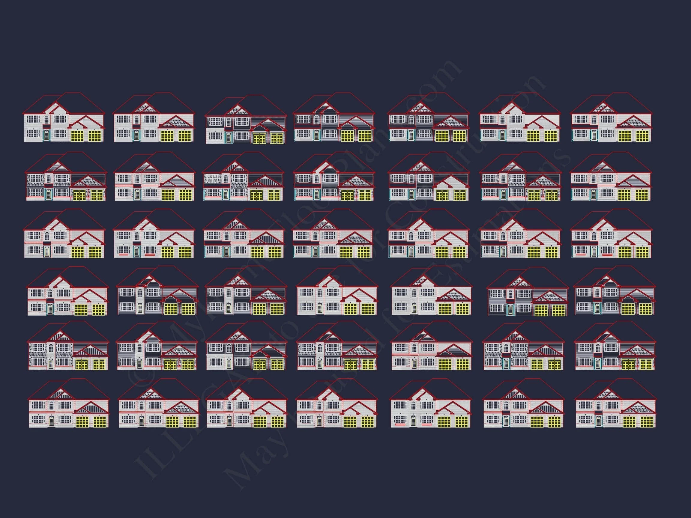 12-2607 HOUSE PLAN - Luxury House Plan with 2 Floors, 6 Bedrooms, and CAD Designs 2 Elegant Craftsman House Plan with Flexible Layout & CAD Designs