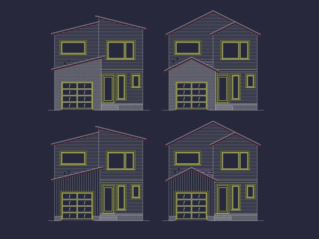 Modern 2-Story House Plan with Open-Concept Floor Plan