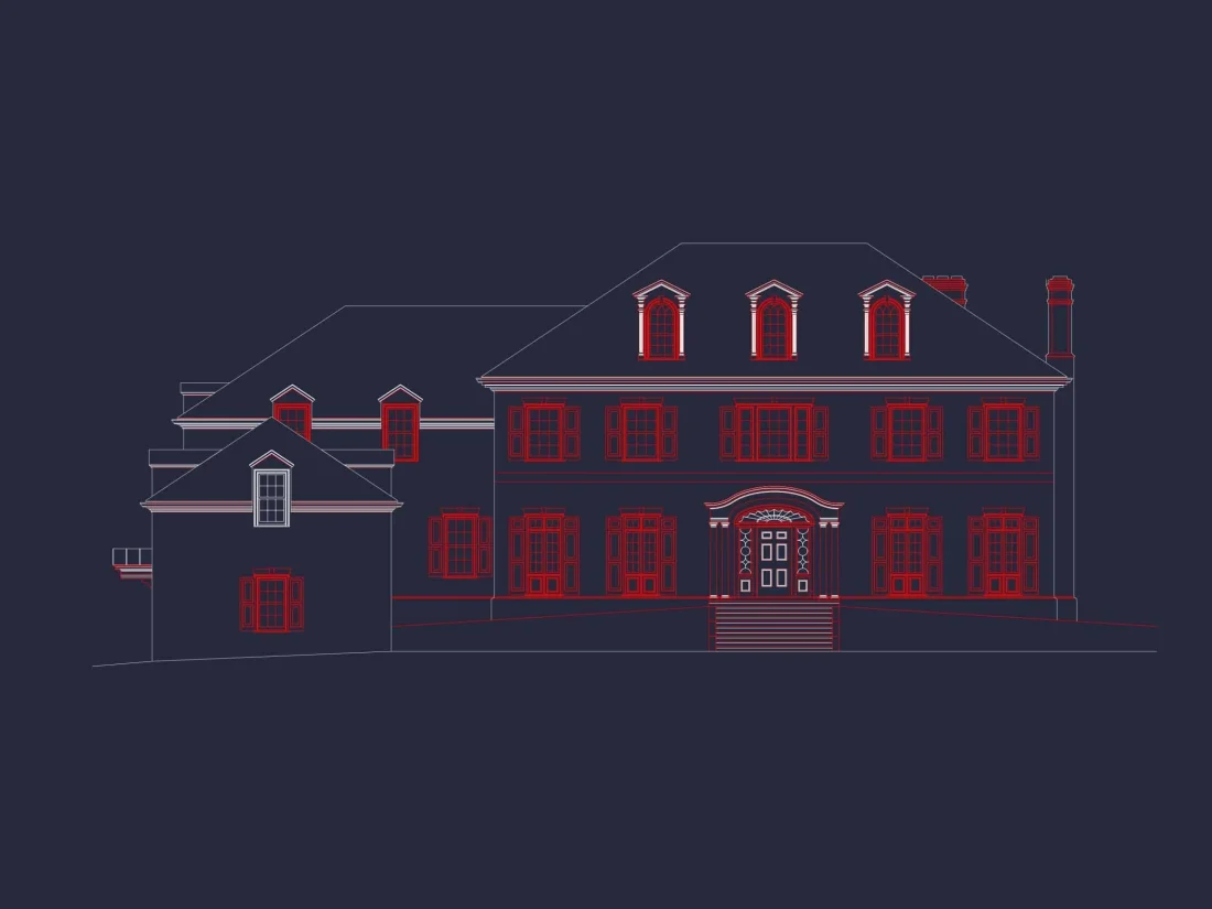 Stunning Georgian House Plan with 4 Beds, 7 Baths, and 3 Stories