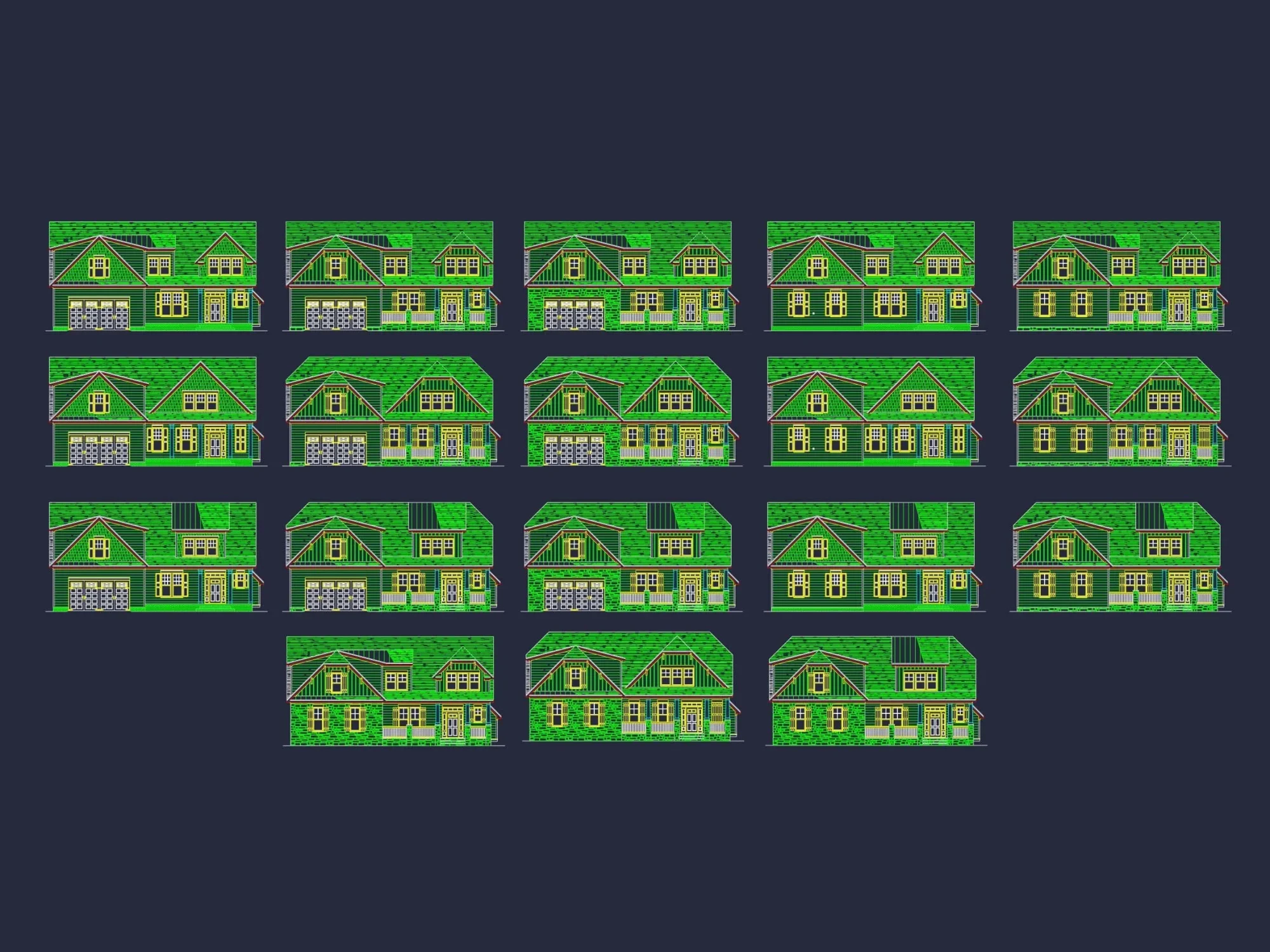 Modern Craftsman Home Plan with Detailed Floor Blueprints