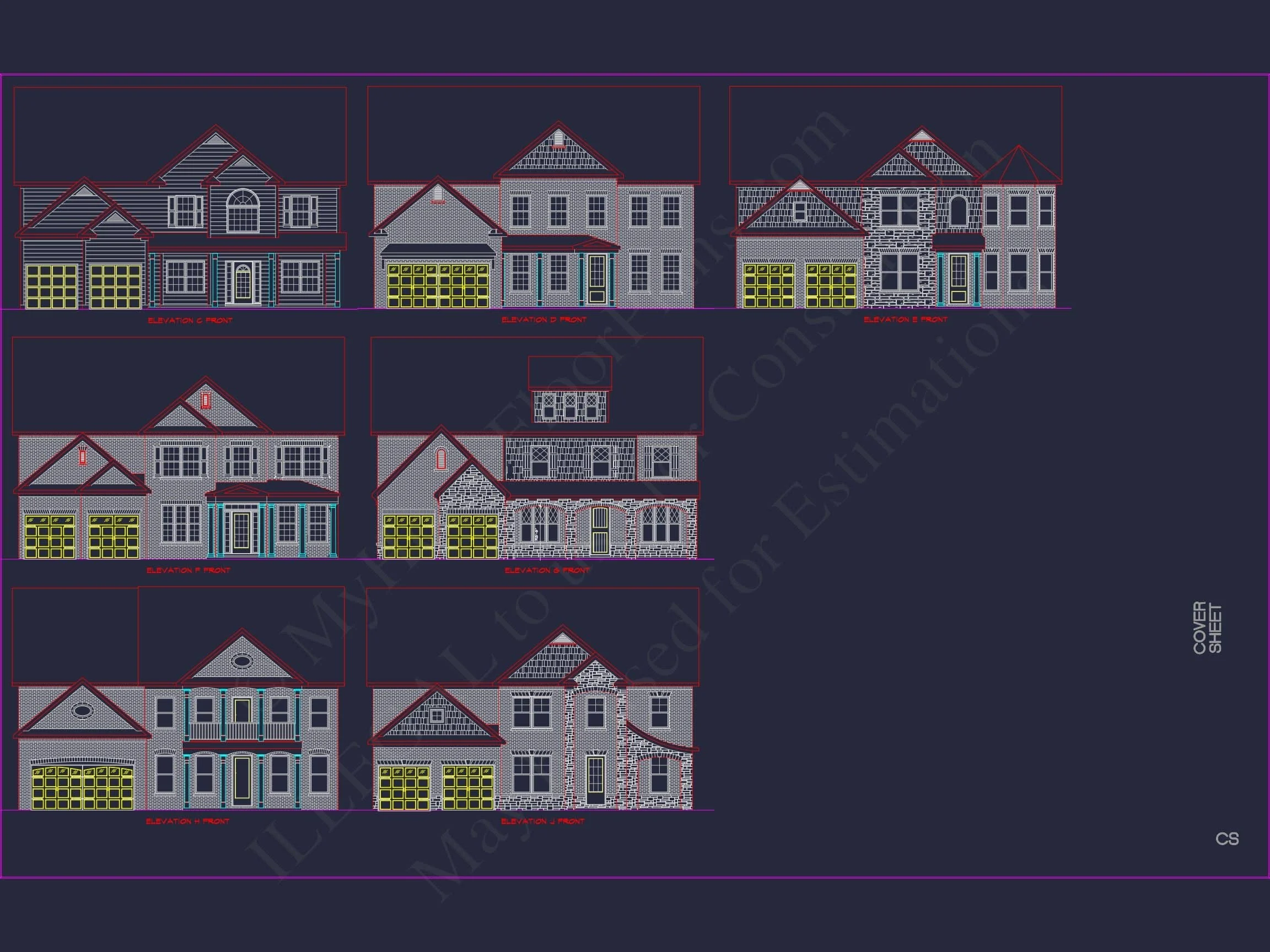 12-2604 HOUSE PLAN - Luxury House Plan with Modern CAD Blueprints & Stylish Designs 2 Luxury House Plan with 3 Stories, Vaulted Ceilings & Modern CAD Designs