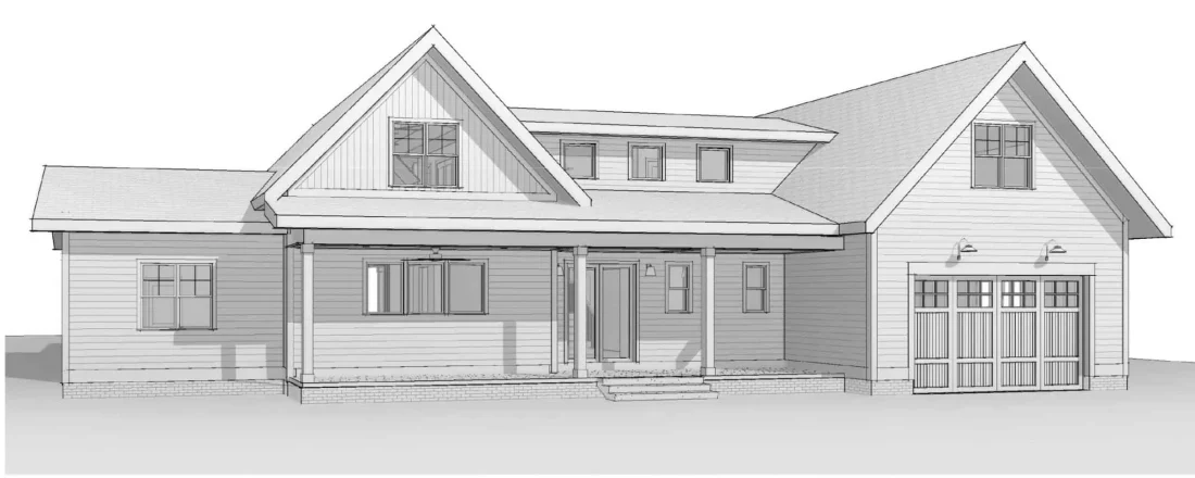 Beautiful 2-Story House Plan with Craftsman Charm & Vaulted Ceilings