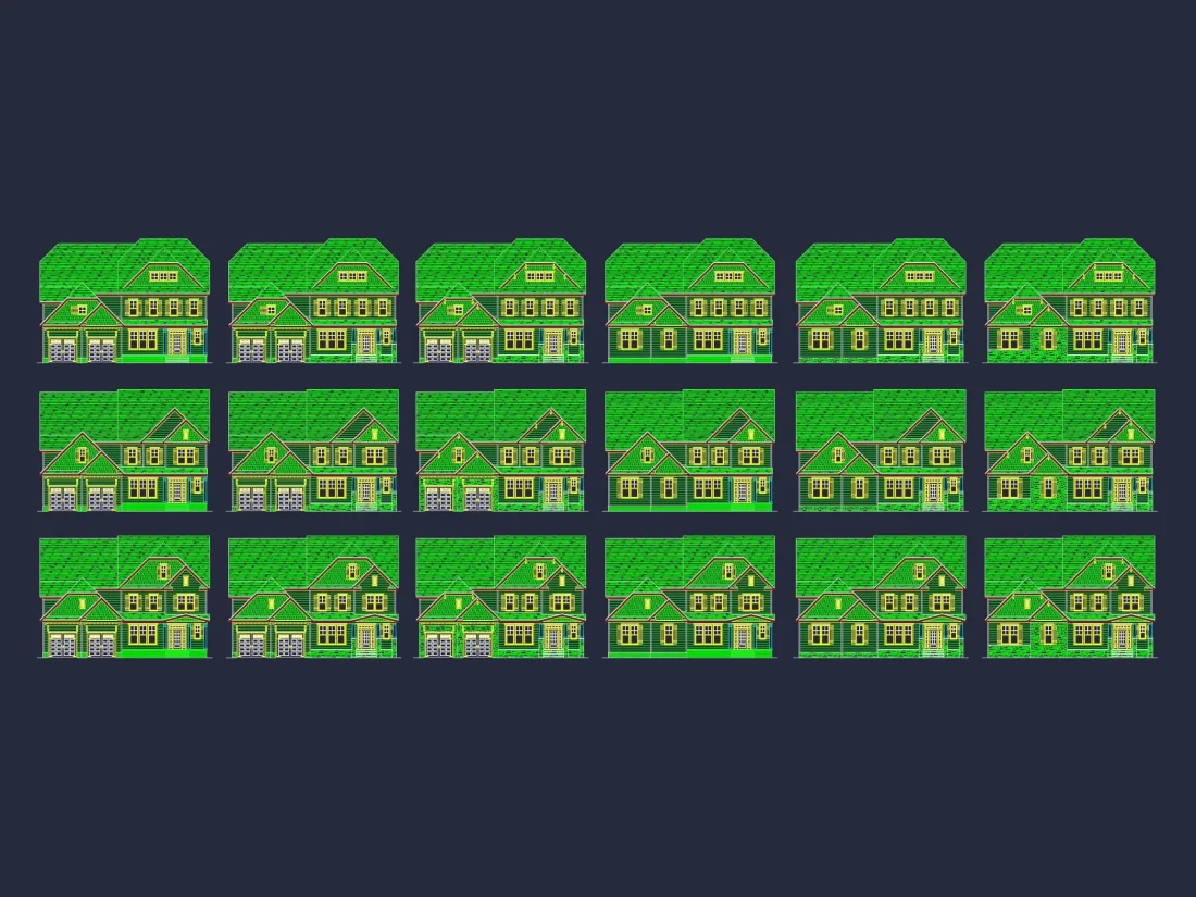 Traditional Colonial Home Plan with 5 Bedrooms & Detailed CAD Designs