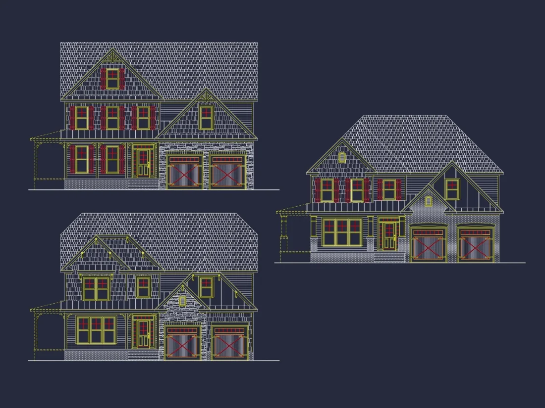 Spacious 5-Bedroom Southern House Plan with CAD Blueprints