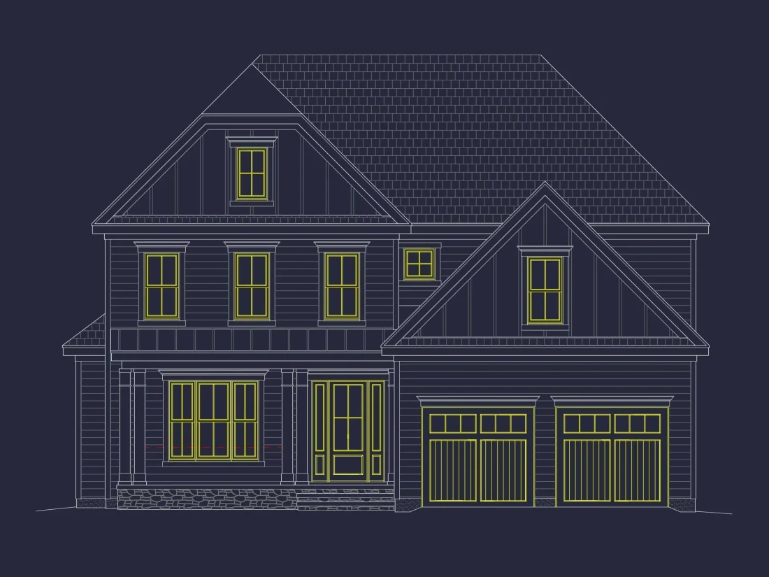 Elegant 3-Story House Plan with Open Layout and Wine Room