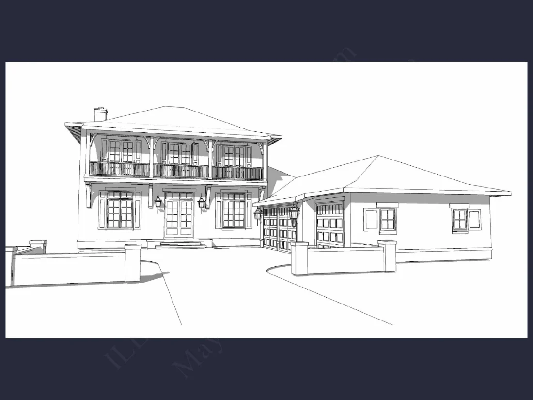 Elegant Home Plan with Spacious Floor Plan, CAD Designs, and Blueprint Details