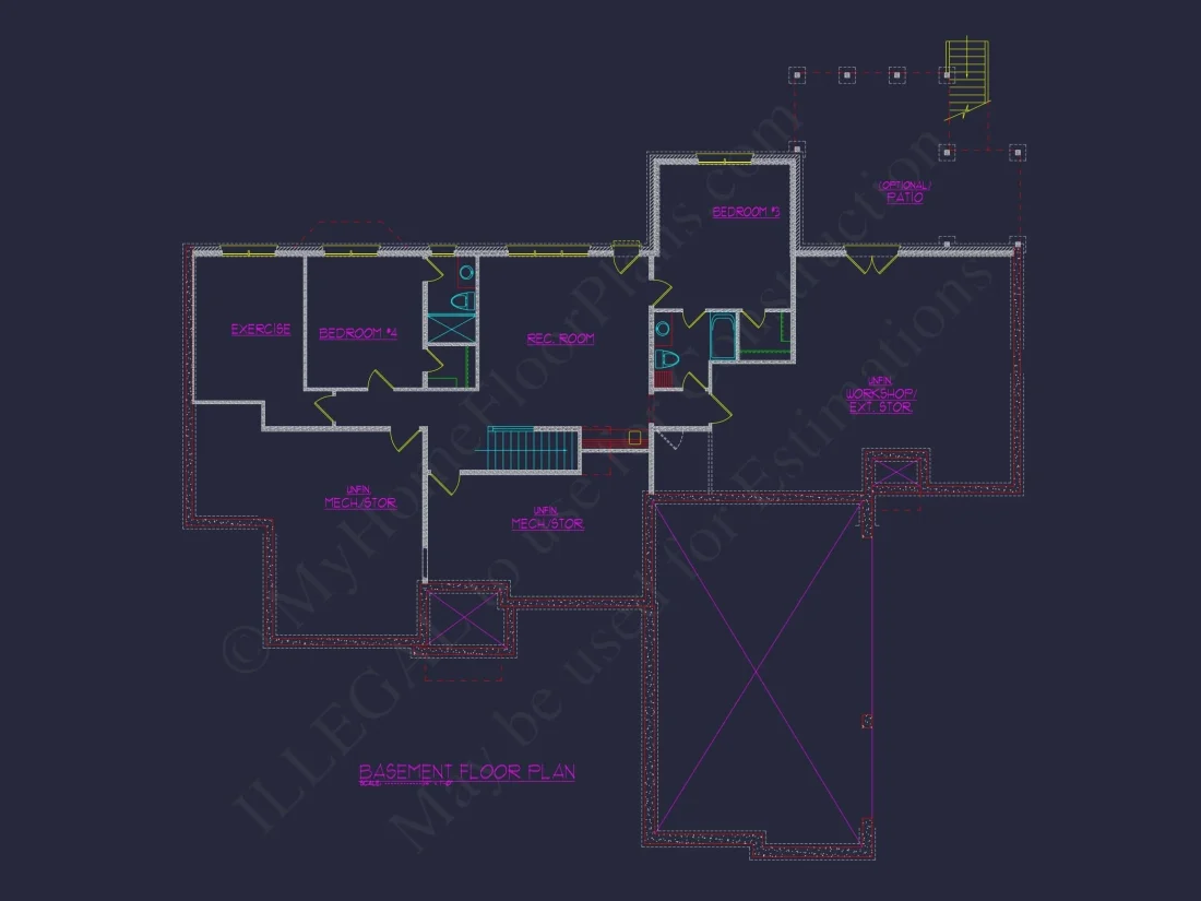 Spacious 2-Story House Plan with Vaulted Ceilings & CAD Designs