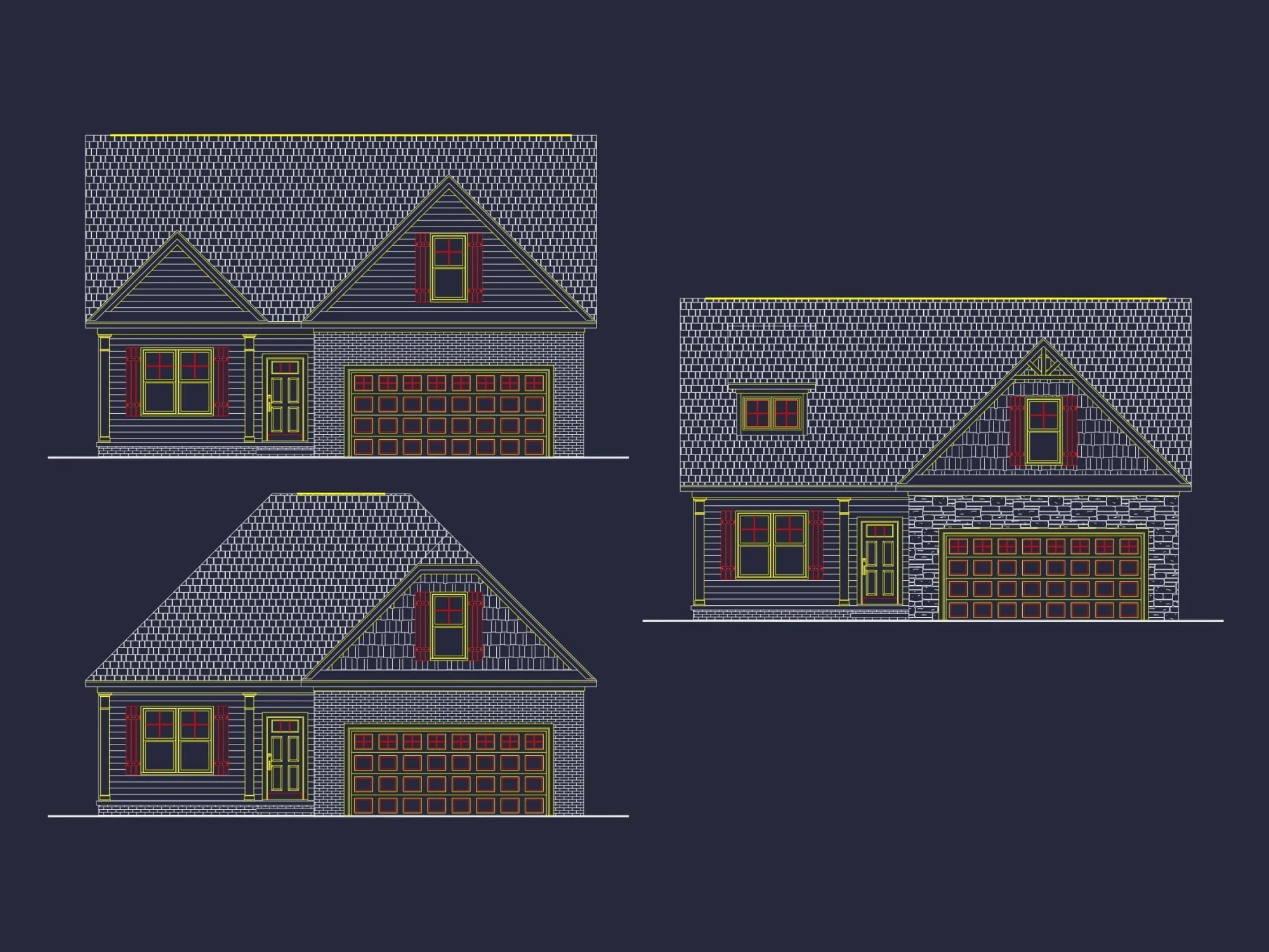 Crafted Home Floor Plan with Blueprint & CAD Design