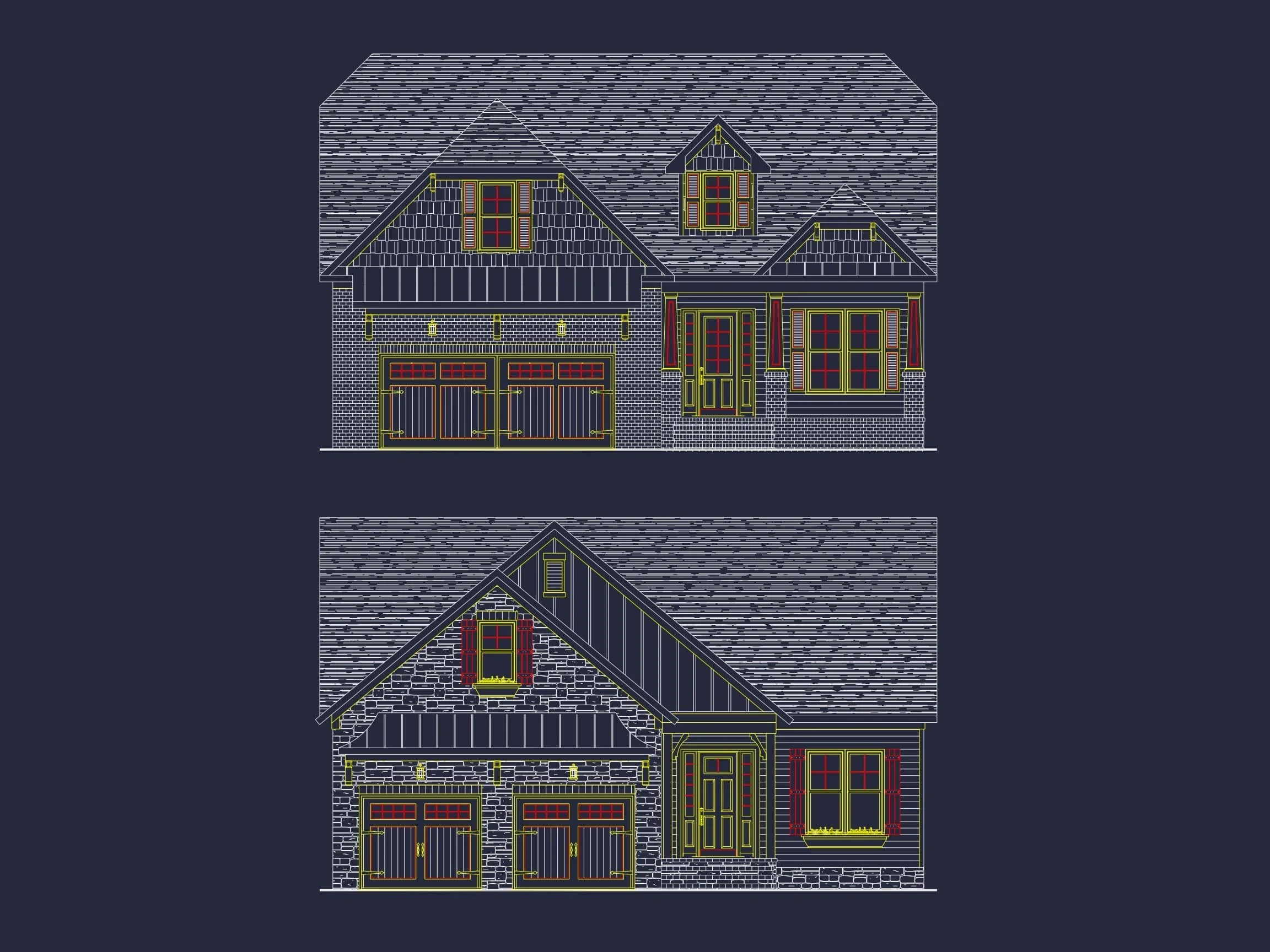 13-1482 HOUSE PLAN - Craftsman-Style House Plan: 3-Bedroom CAD Blueprint Designs 3 Craftsman-Style Home Plan: 3-Bedroom CAD Blueprint Designs