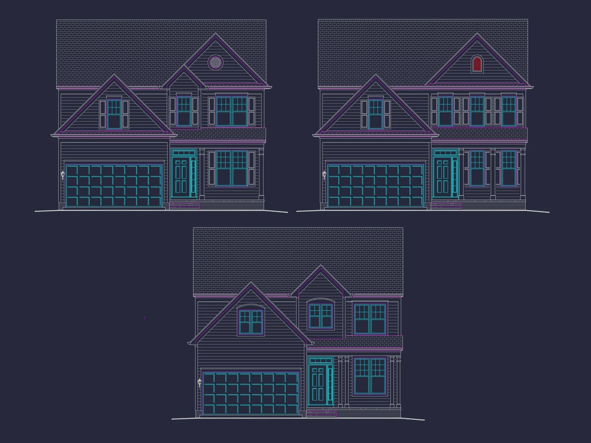 Beautiful 2-Story House Plan with 4 Bedrooms, 2.5 Baths, and CAD Designs