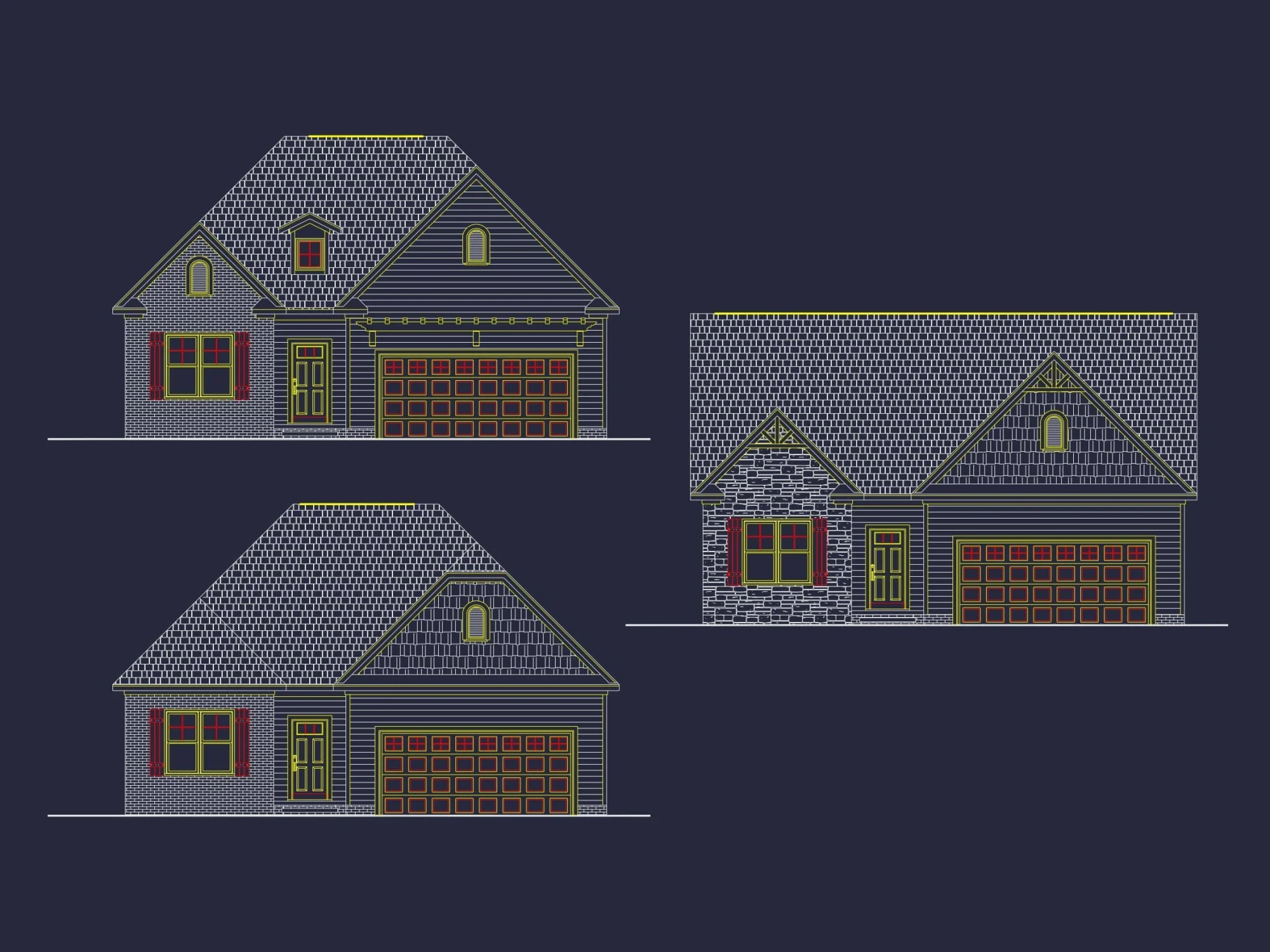 Elegant 1-Story House Plan with Open Floor Blueprint and Vaulted Ceilings