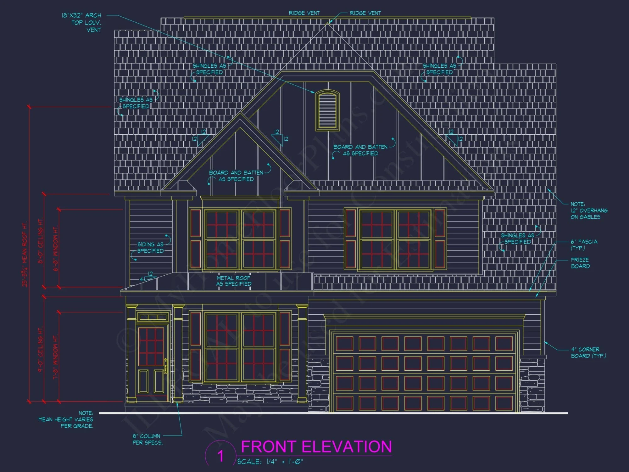 2-Story Traditional Home Plan with 4 Bedrooms and Open Floor Plan