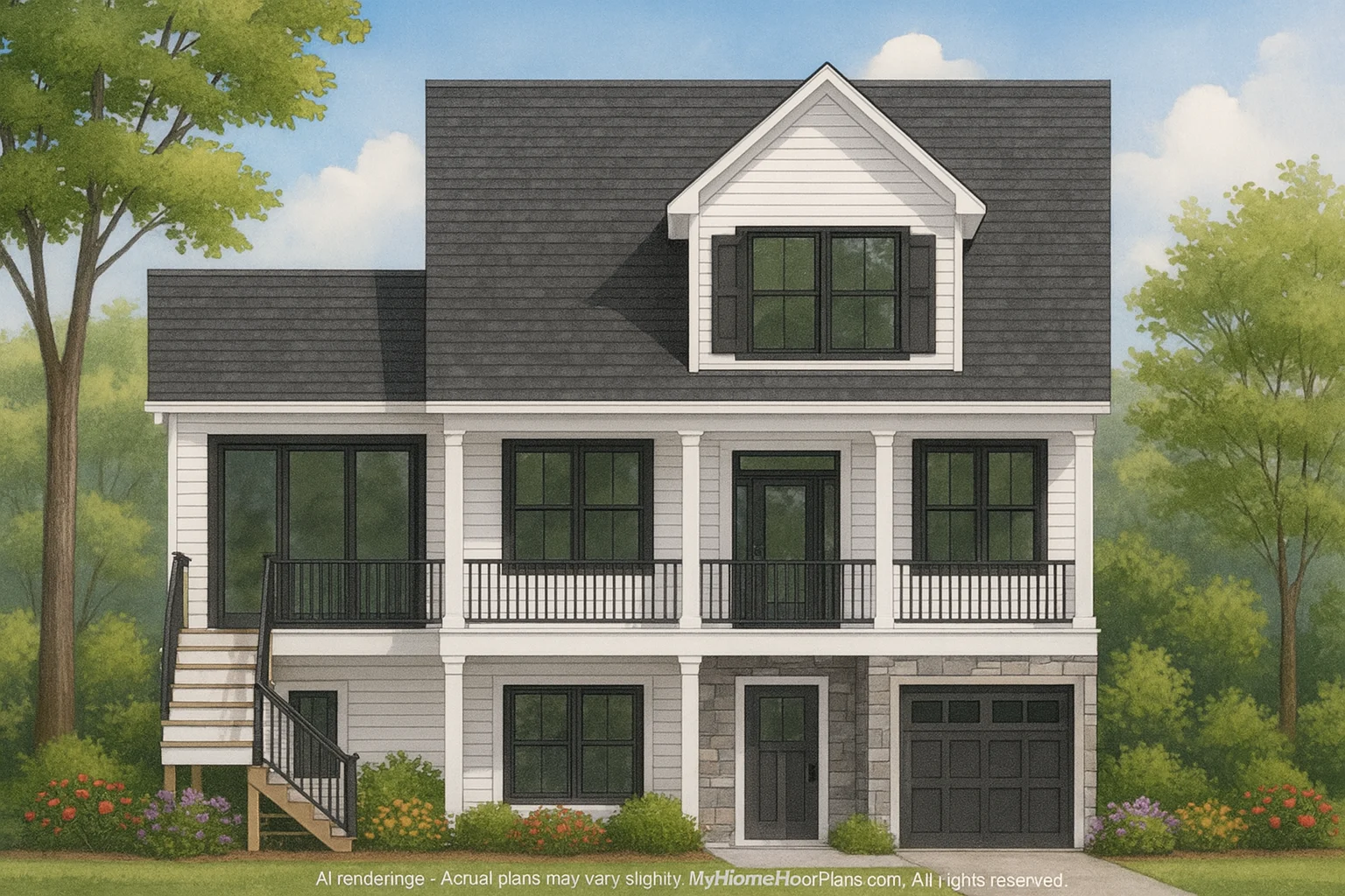 Affordable House Plans 6 Spacious Beach Home Floor Plan with Modern CAD Designs