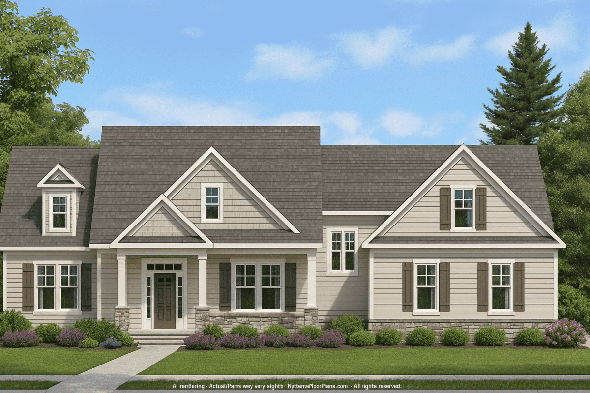 Craftsman Home Plan Floor Plan, CAD Designs & Blueprint
