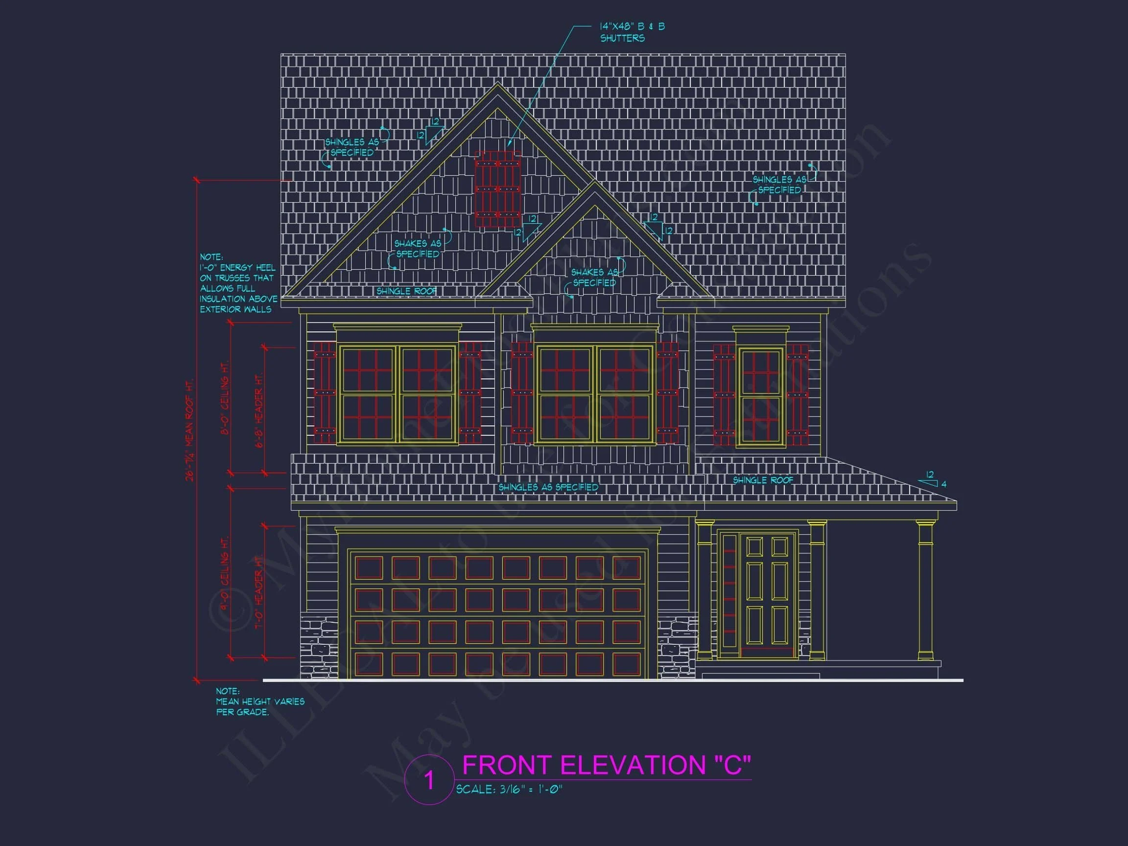 10-1552 HOUSE PLAN -Traditional Colonial Home Plan - 3-Bed, 2.5-Bath, 1,782 SF 2 Efficient 2-Story House Plan with CAD Blueprints and Functional Layout