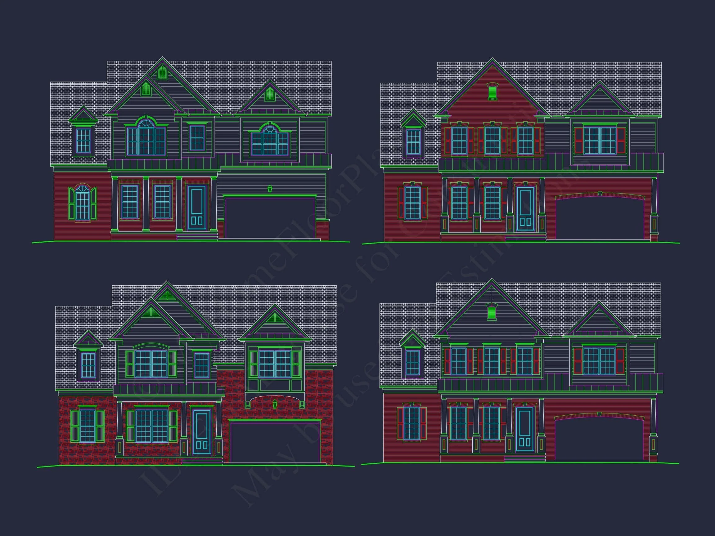 Charming 2-Story House Plan with Classic Suburban Style