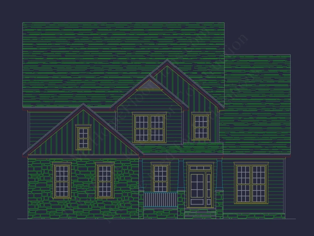 Craftsman Home Plan with Spacious Layout and Unique CAD Designs