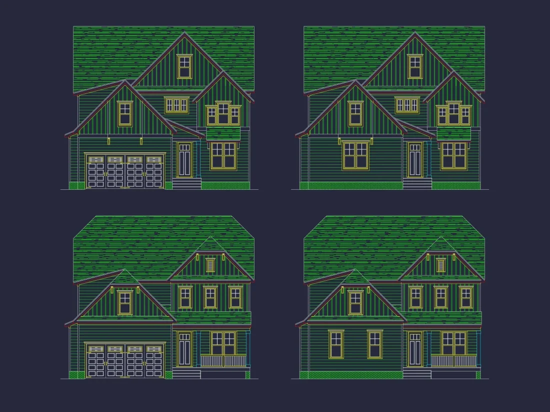 Spacious 2-Story Home Floor Plan with Craftsman Charm