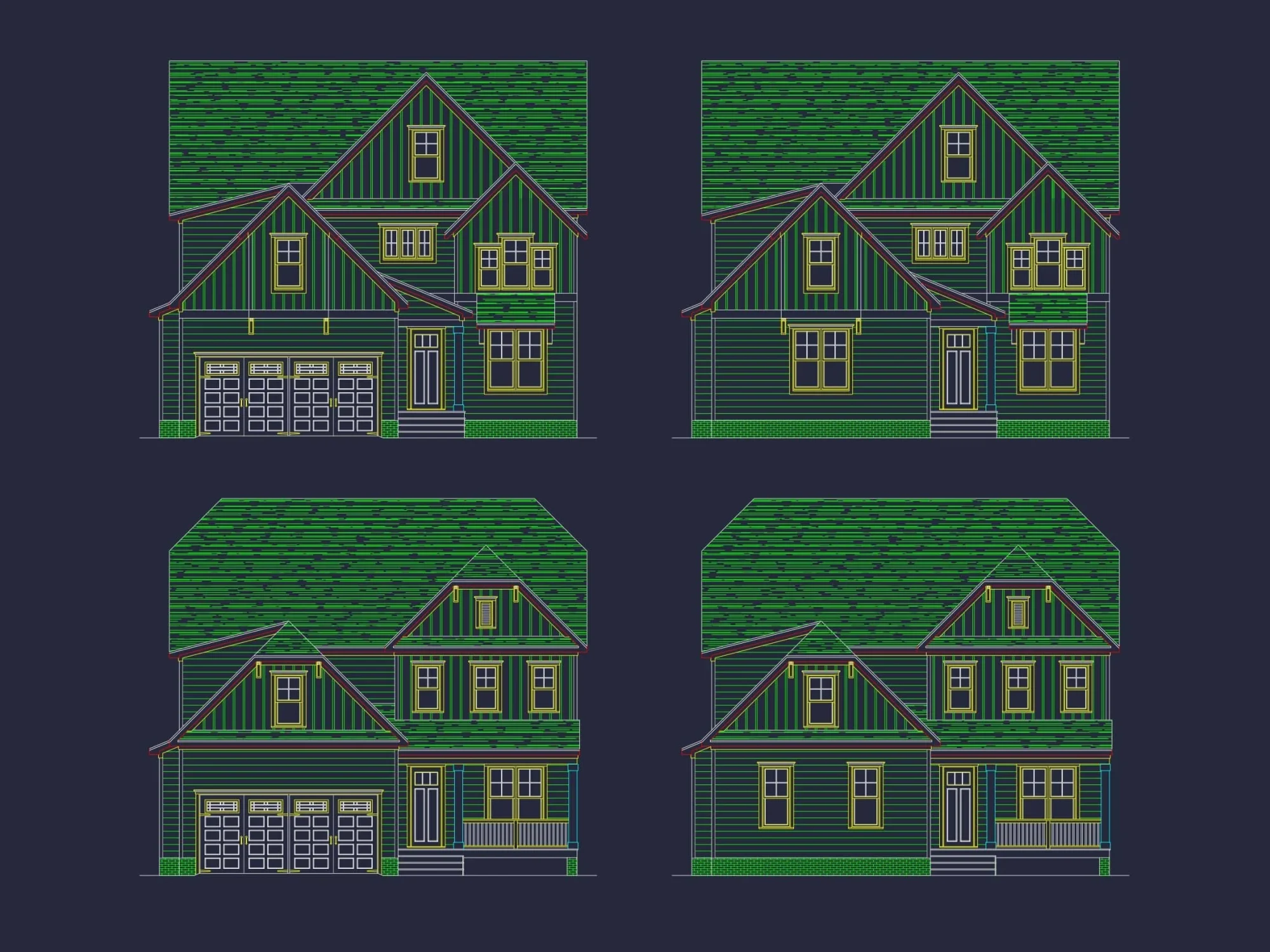 Spacious 2-Story Home Floor Plan with Craftsman Charm