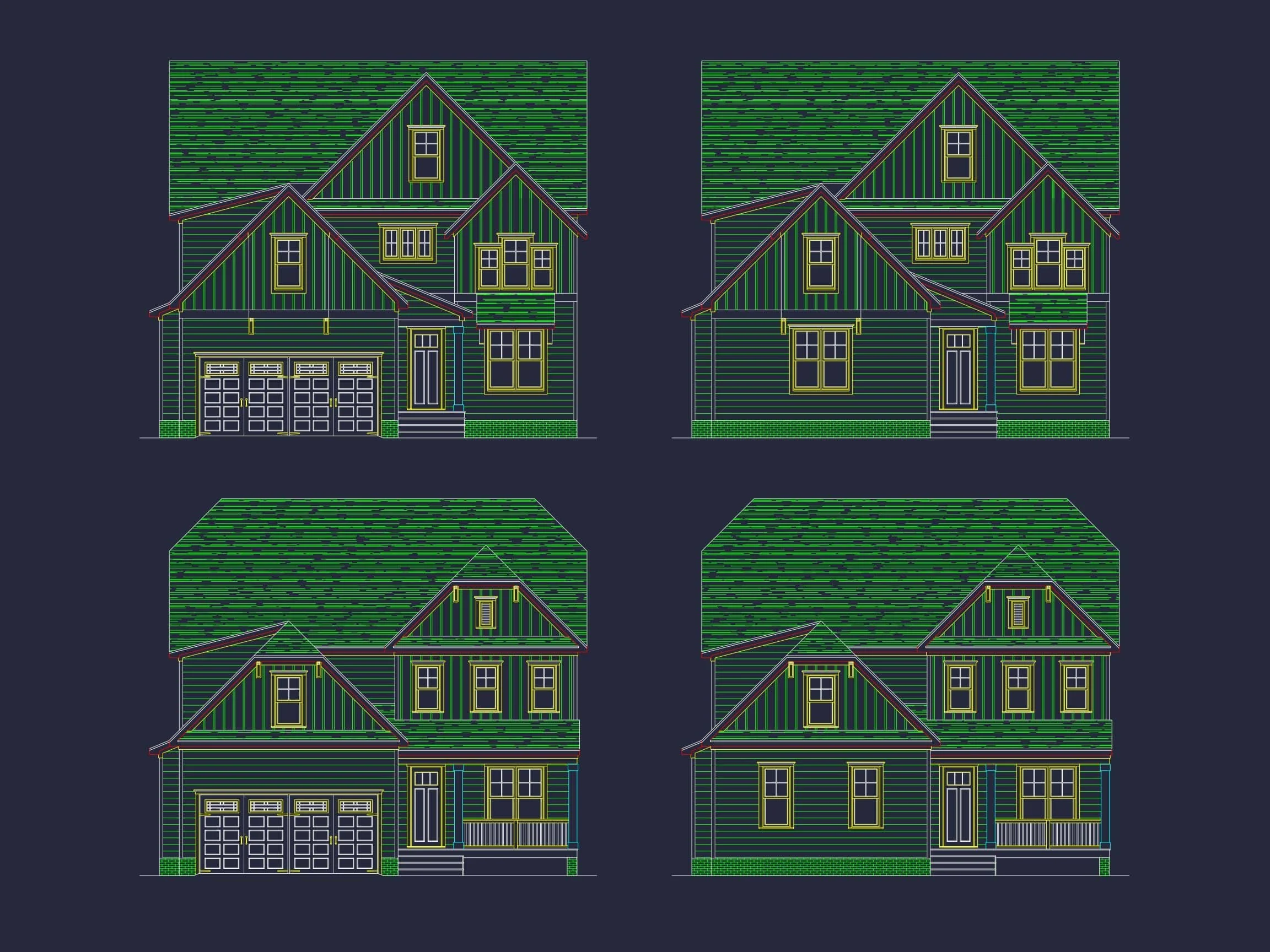 15-1429 HOUSE PLAN - Spacious 2-Story House Floor Plan with CAD Designs 2 Spacious 2-Story Home Floor Plan with Craftsman Charm