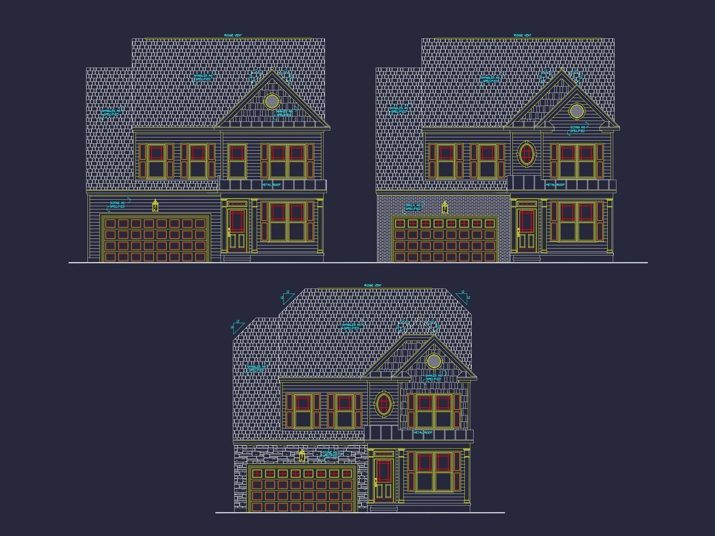 Spacious 3-Story House Plan with CAD Designs & Craftsman Charm