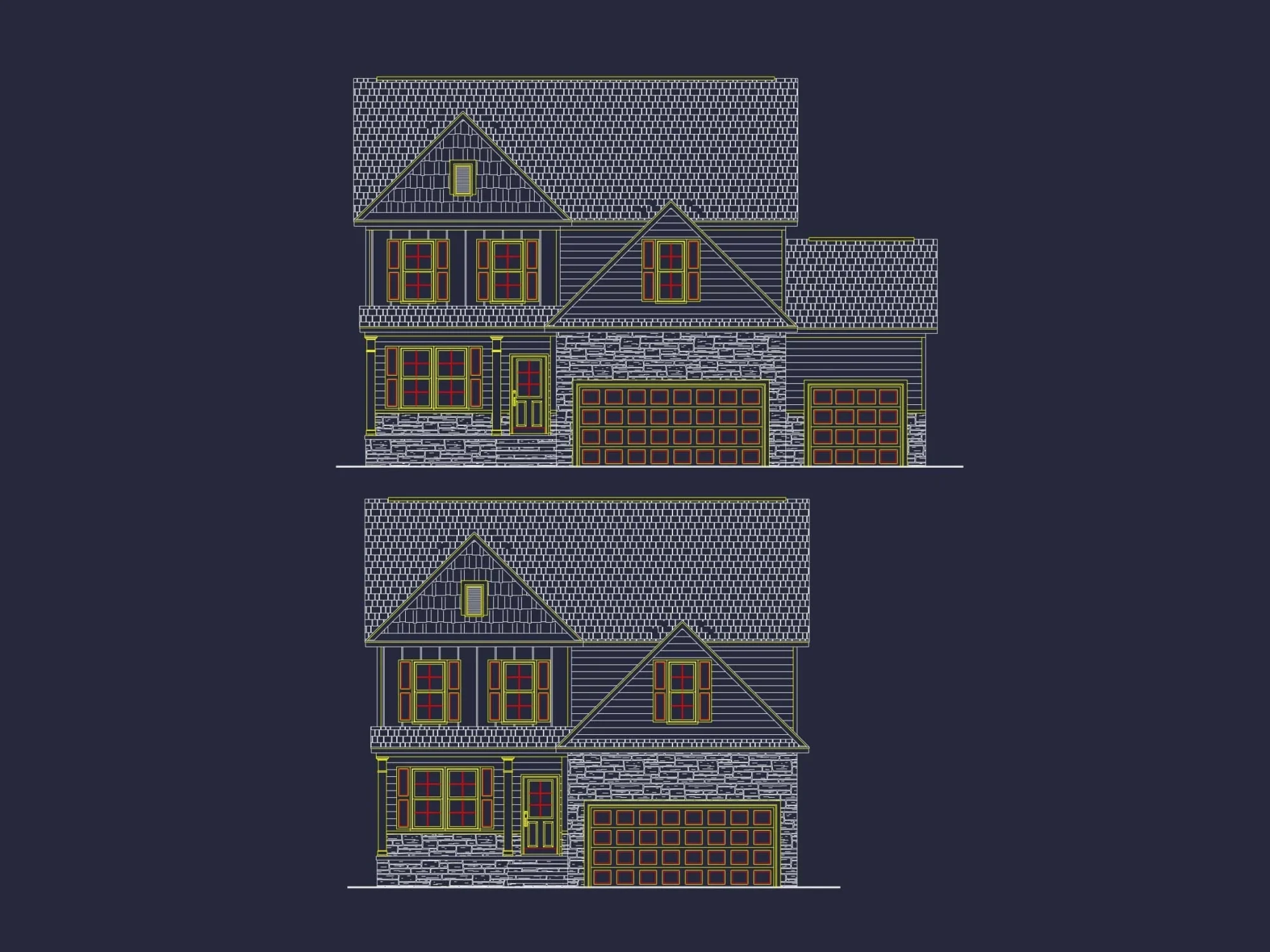 Modern-Home-Design-with-4-Bed-CAD-Blueprint-Plans