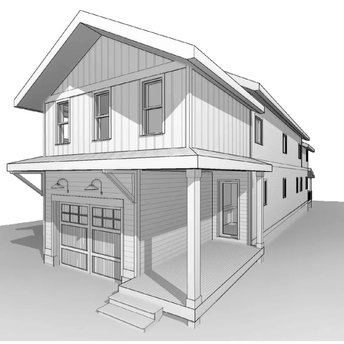 Elegant 2-Story House Plan with Spacious Layout & Modern CAD Designs