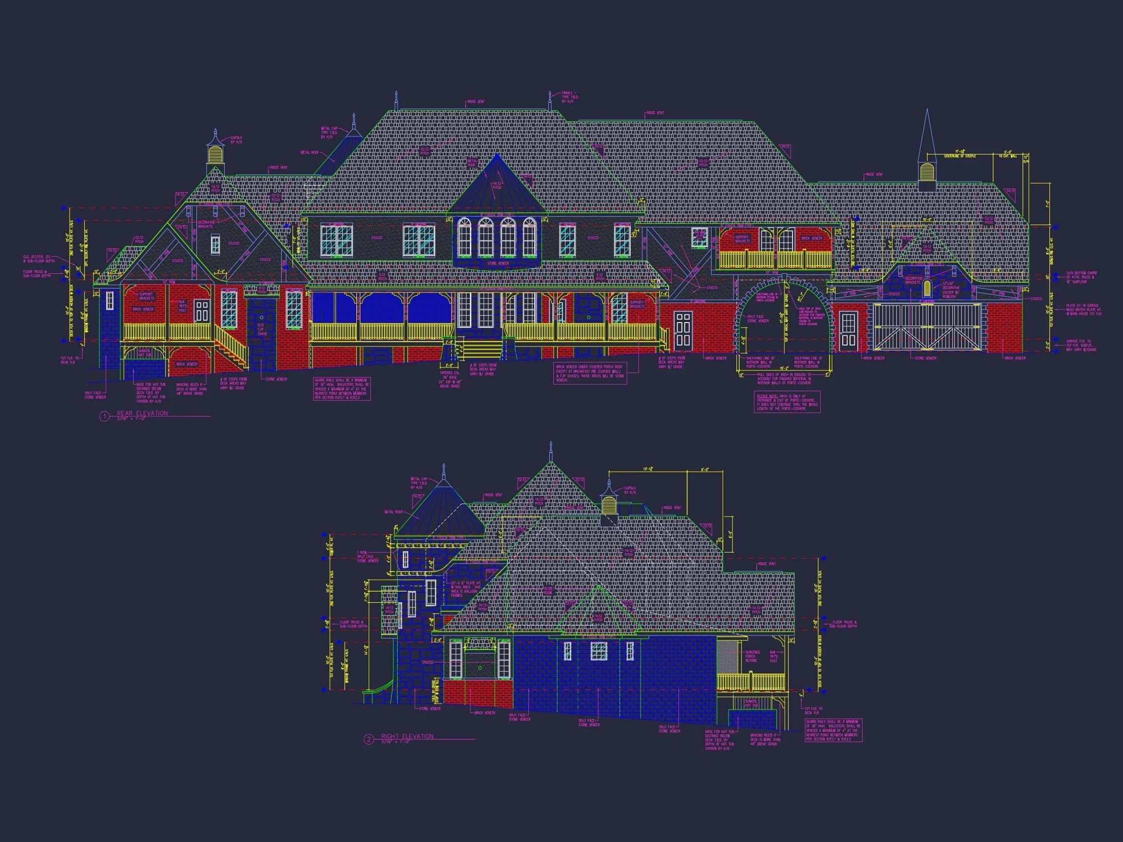 10-1670 HOUSE PLAN - Luxury Victorian House Floor Plan with CAD Designs & Details 2 Luxury Victorian Home Floor Plan with Grand Architecture & CAD Blueprints