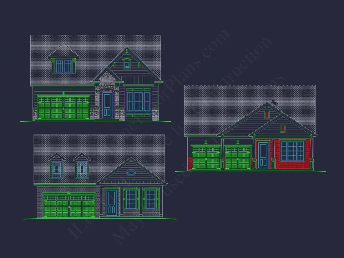 Craftsman Home Plan with 1.5 Stories, CAD Blueprints & Modern Design