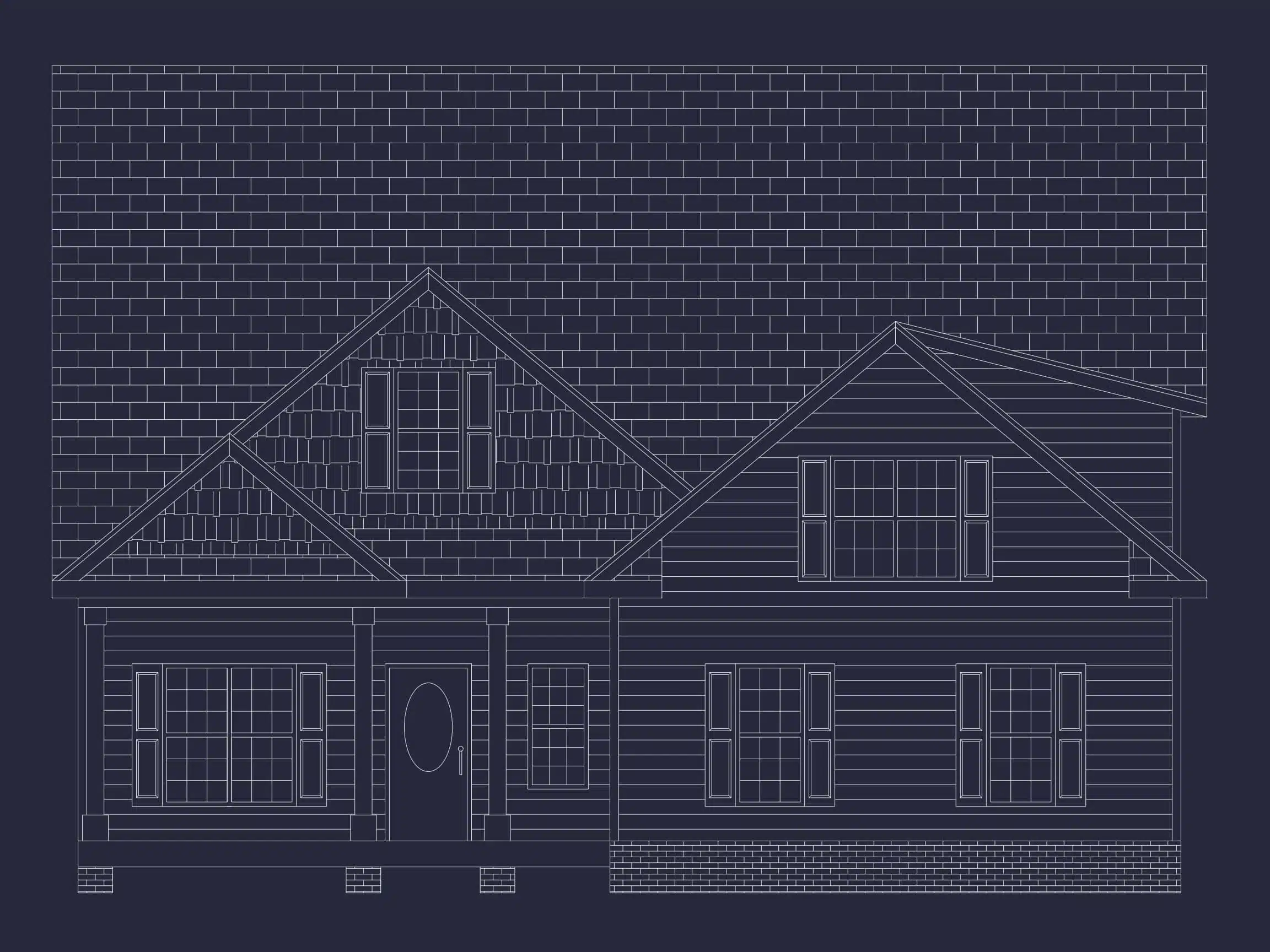 8-1010 HOUSE PLAN - Traditional Home Plan - 4-Bed, 3-Bath, 2,780 SF 2 Craftsman Home Plan with 1.5 Stories, CAD Blueprints & Modern Design