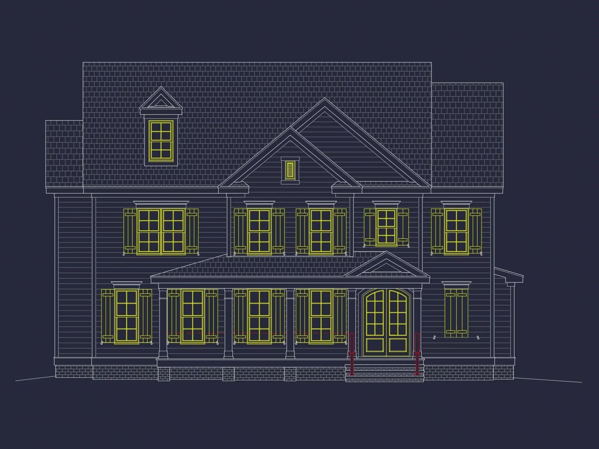 Stunning-Home-Plan-with-CAD-Blueprint-3-Story-Design