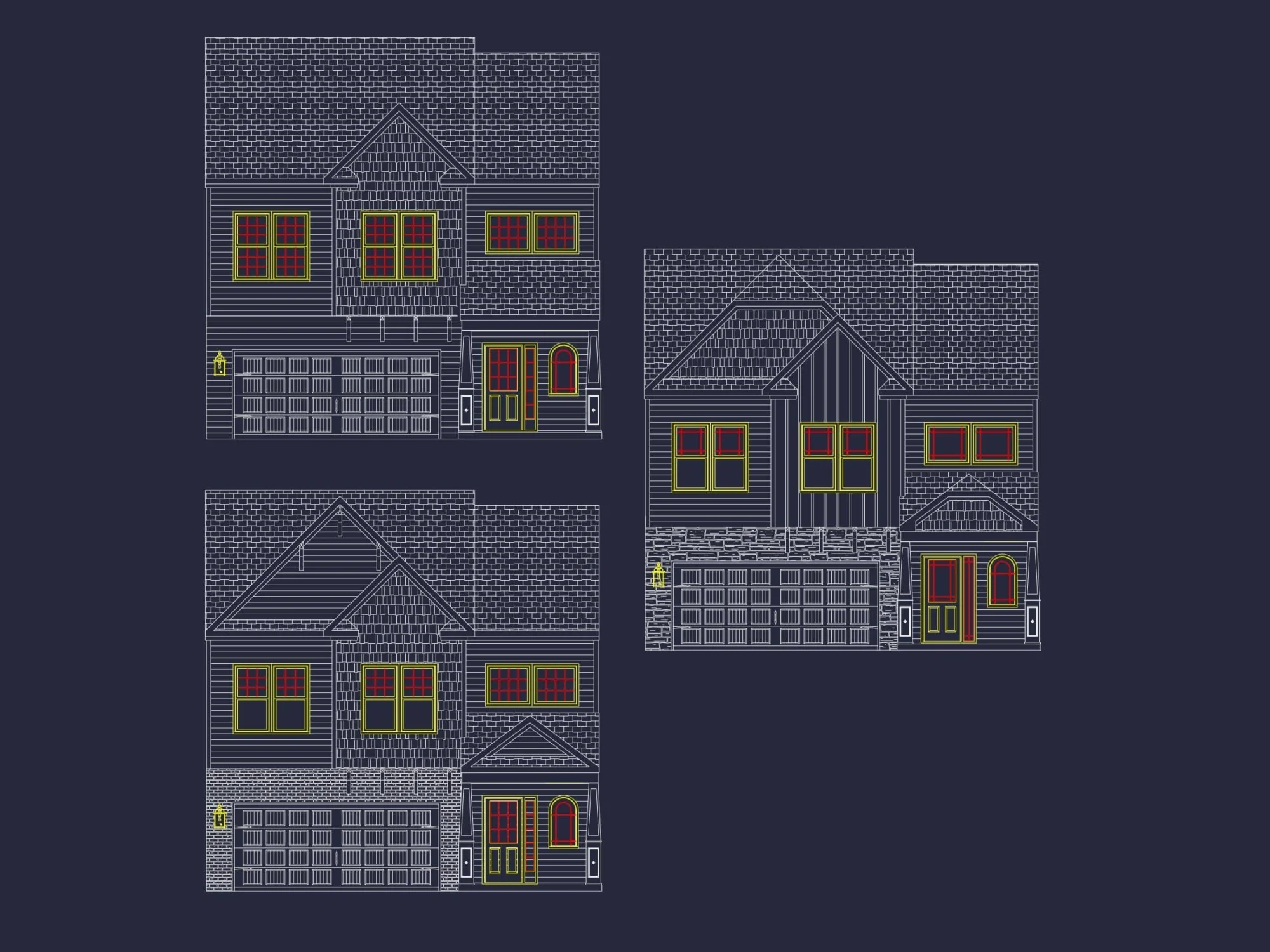 Modern Suburban Home Plan with CAD Blueprints & Floor Designs