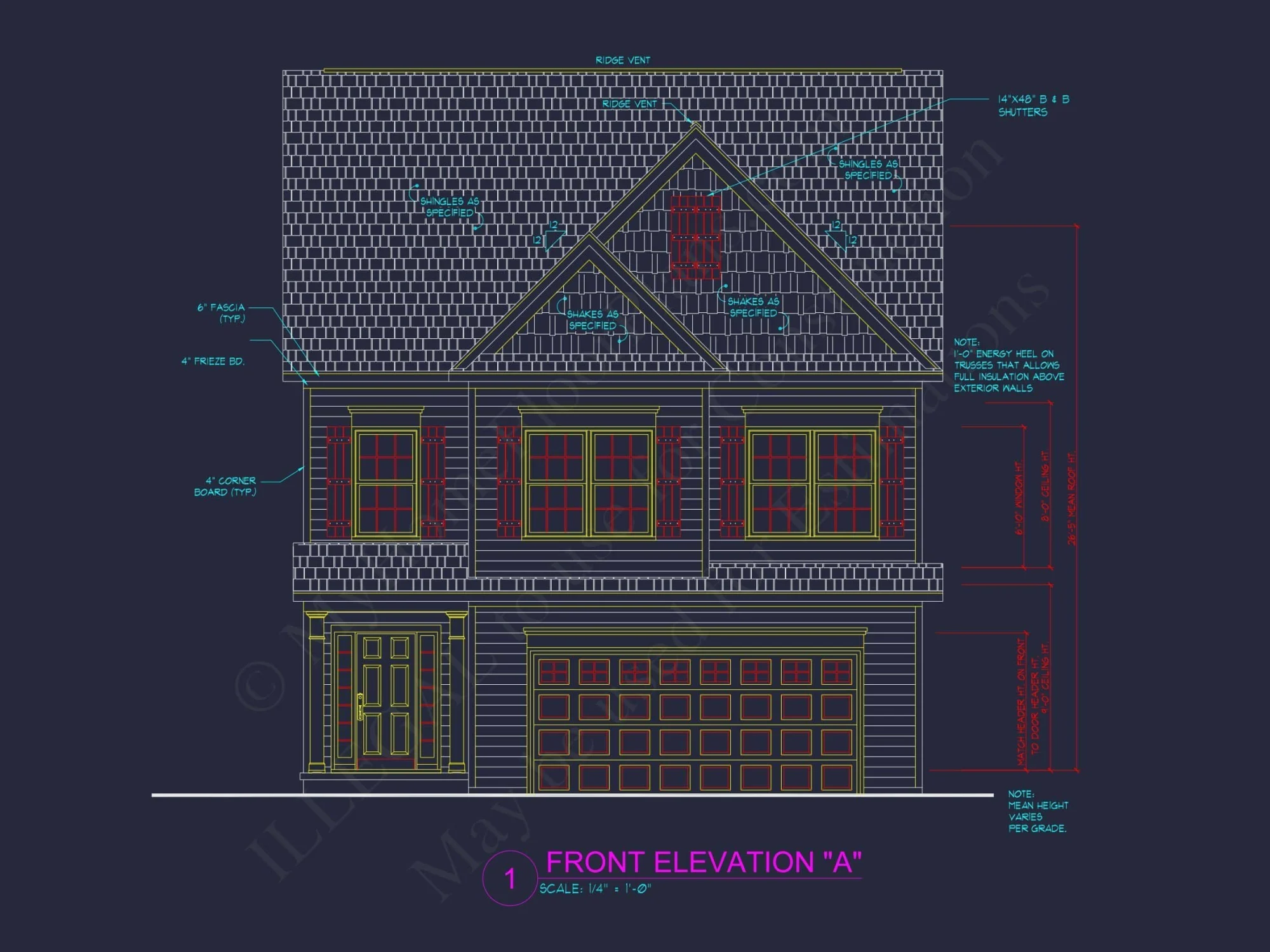 Craftsman Home Plan with 3 Bedrooms, 2 Floors, and CAD Designs
