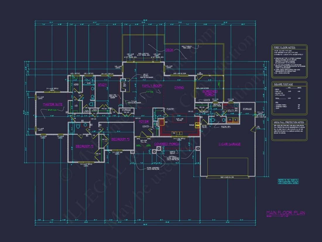 Custom Ranch-Style House Plan with Open Layout and Vaulted Ceilings