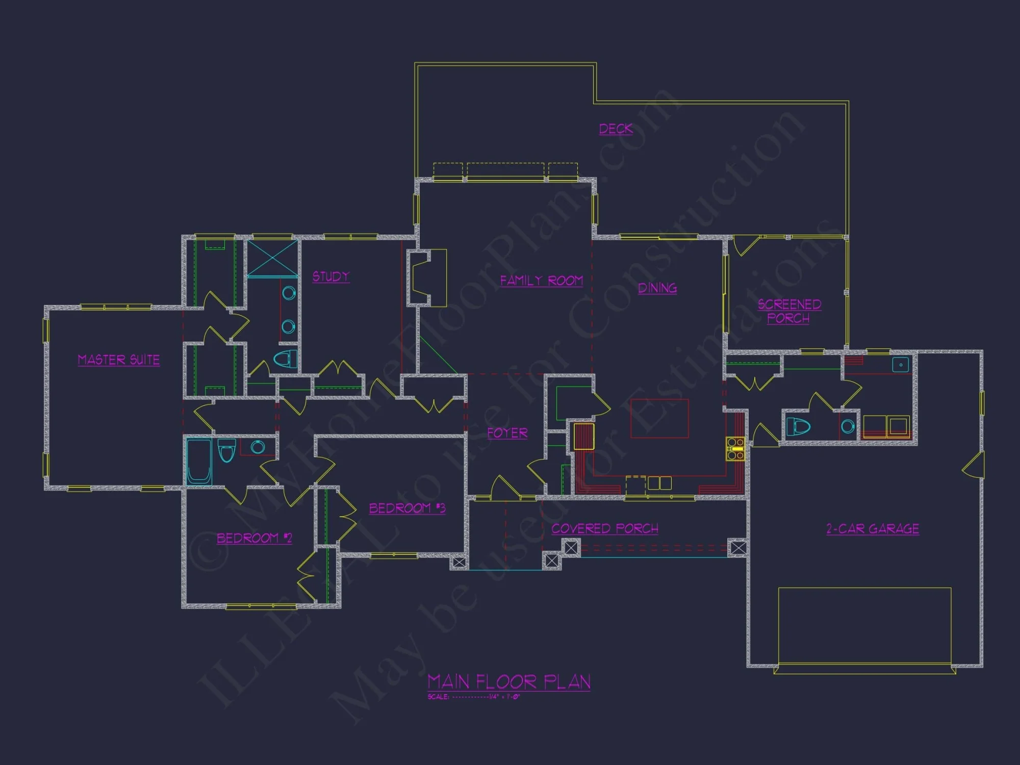 Custom Ranch-Style House Plan with Open Layout and Vaulted Ceilings
