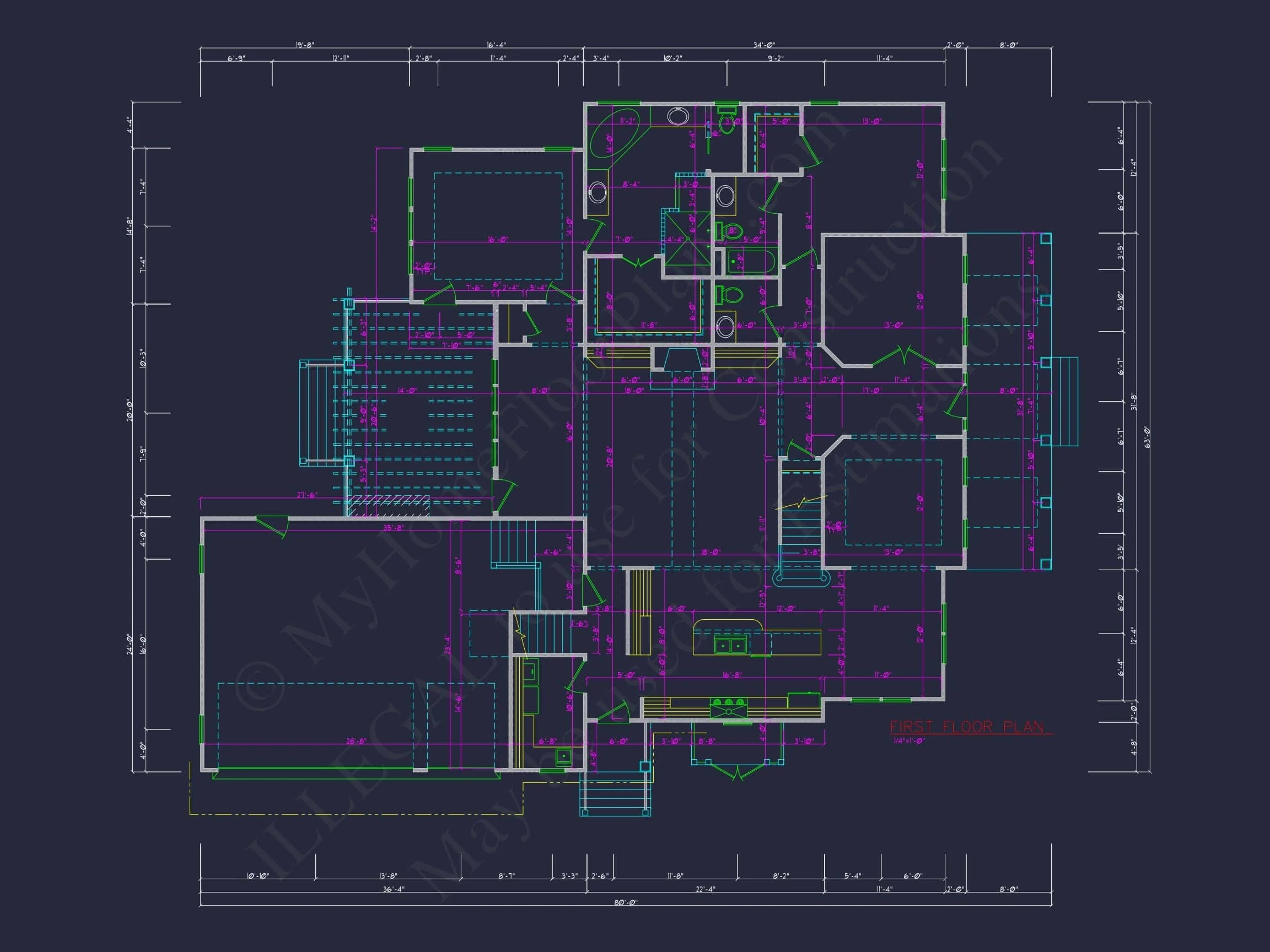 9-1755 HOUSE PLAN -Southern Farmhouse Home Plan - 3-Bed, 2.5-Bath, 3,200 SF 19 9-1755 HOME PLAN